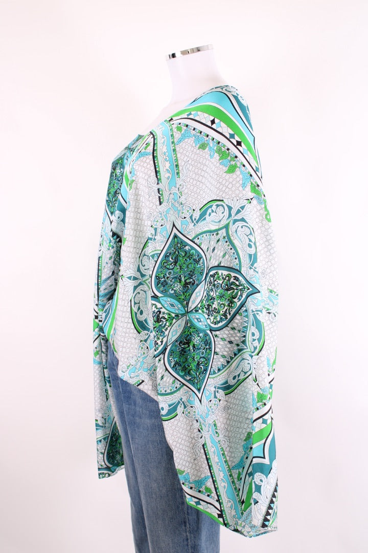 Emilio Pucci Blouse Blue/ Green 10