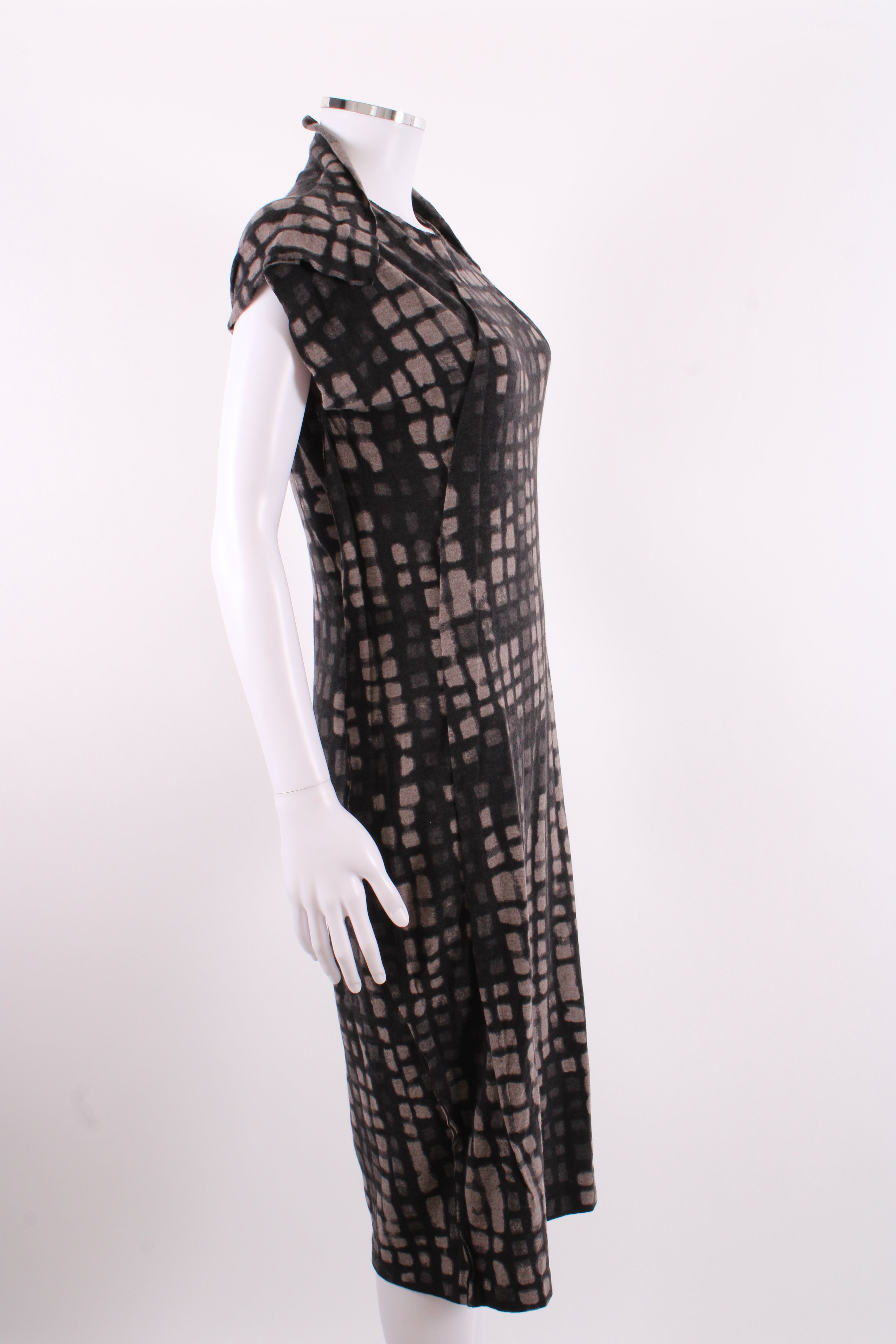 Bottega Veneta S/S Grid Print Dress Black/ Grey 14