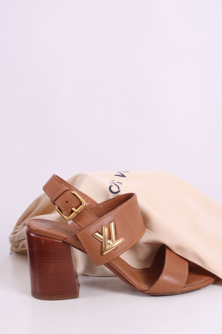 Louis Vuitton Horizon Block Heels Tan 39