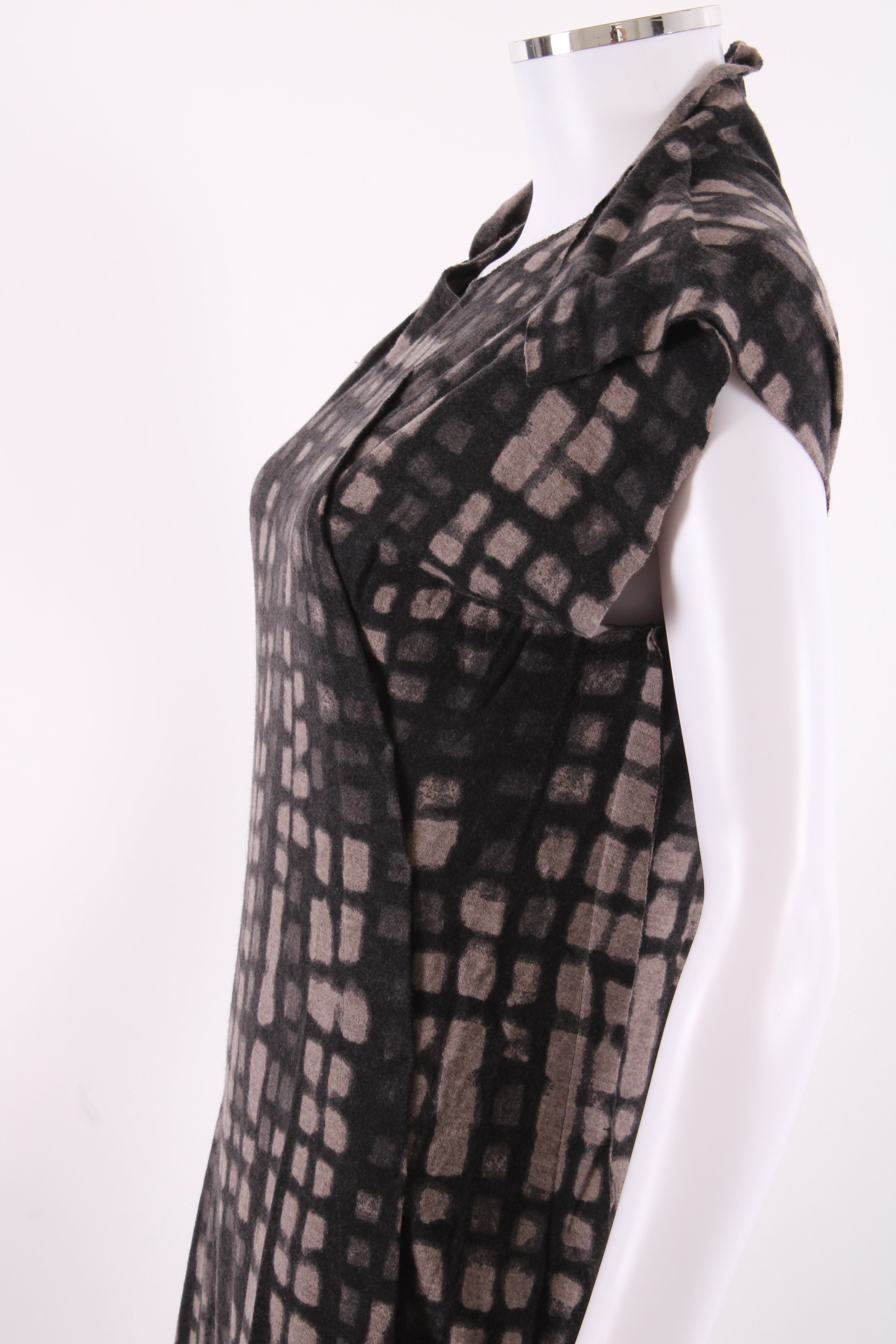 Bottega Veneta S/S Grid Print Dress Black/ Grey 14