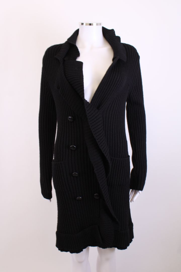 Prada L/S Long Open Cardigan Black M