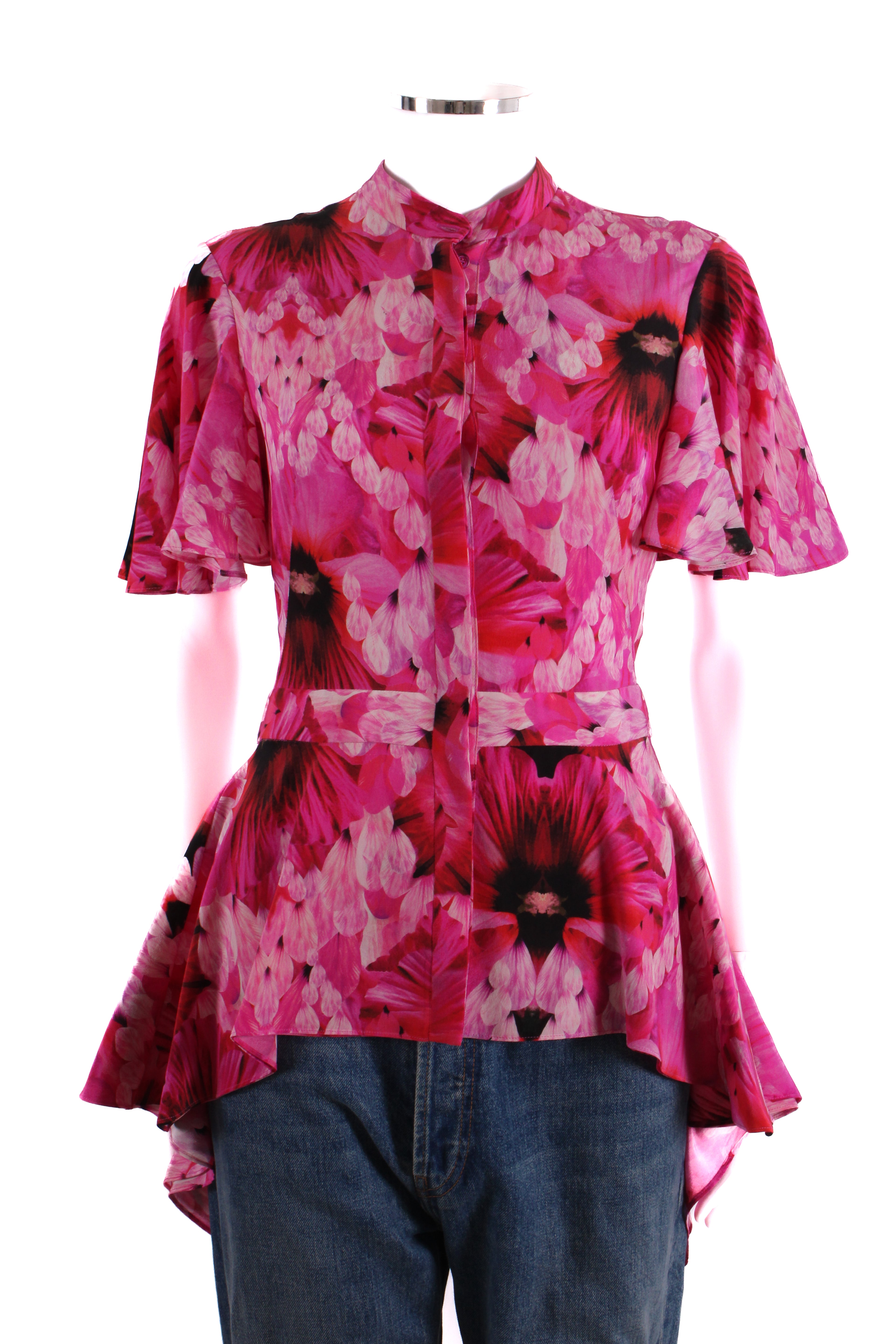 Alexander McQueen S/S Floral Blouse Pink S