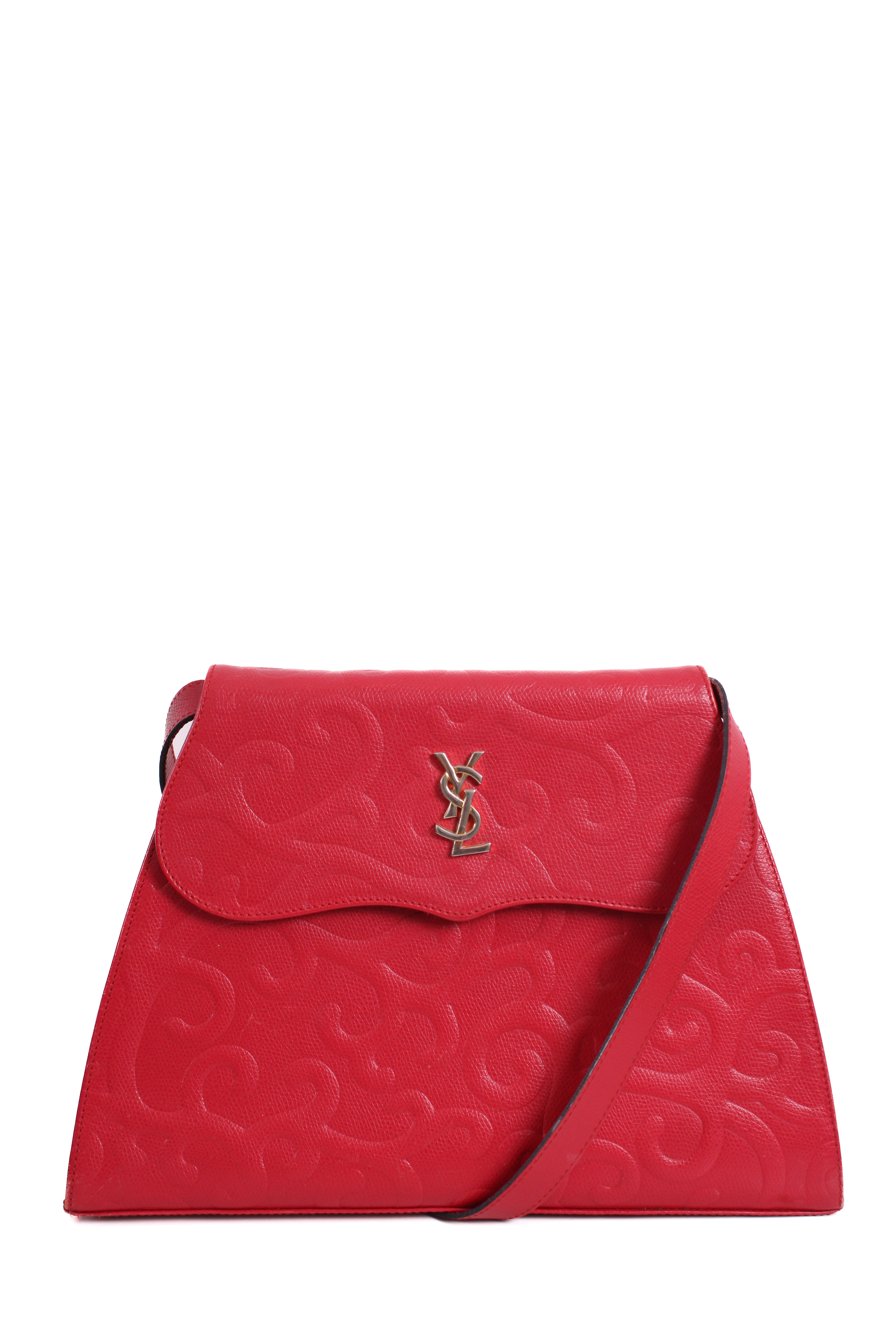 Yves Saint Laurent Vintage Arabesque Shoulder Bag Red