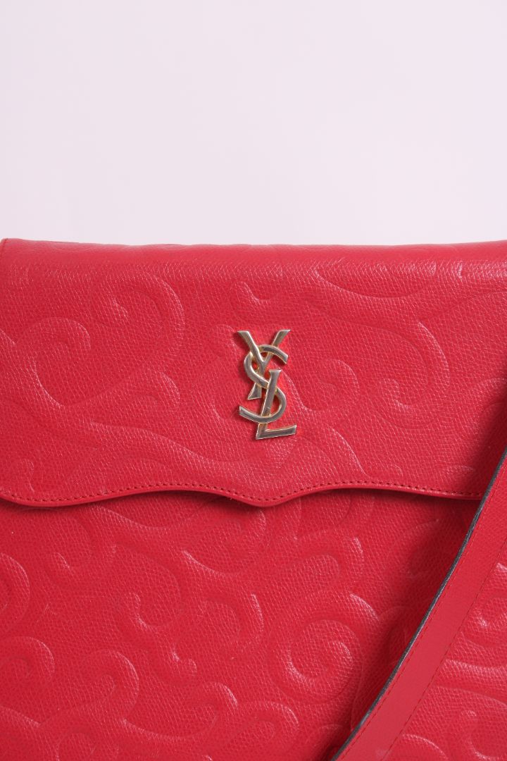 Yves Saint Laurent Vintage Arabesque Shoulder Bag Red