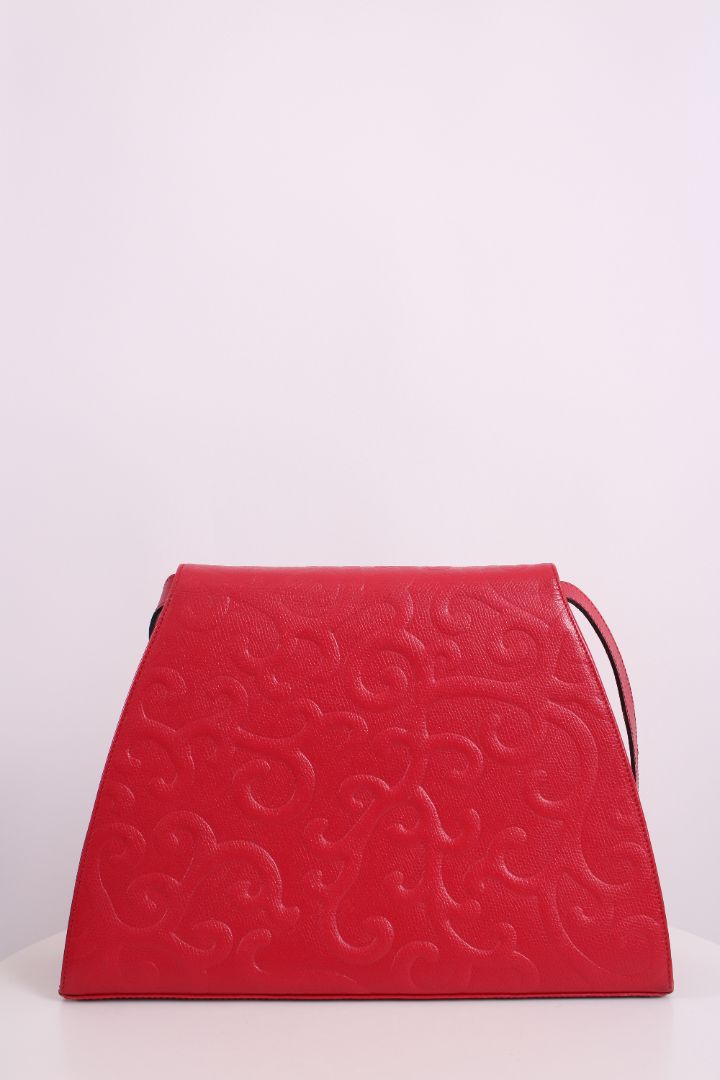 Yves Saint Laurent Vintage Arabesque Shoulder Bag Red