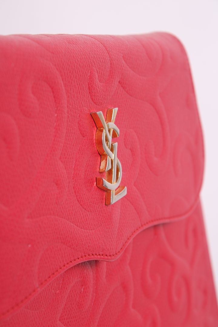 Yves Saint Laurent Vintage Arabesque Shoulder Bag Red