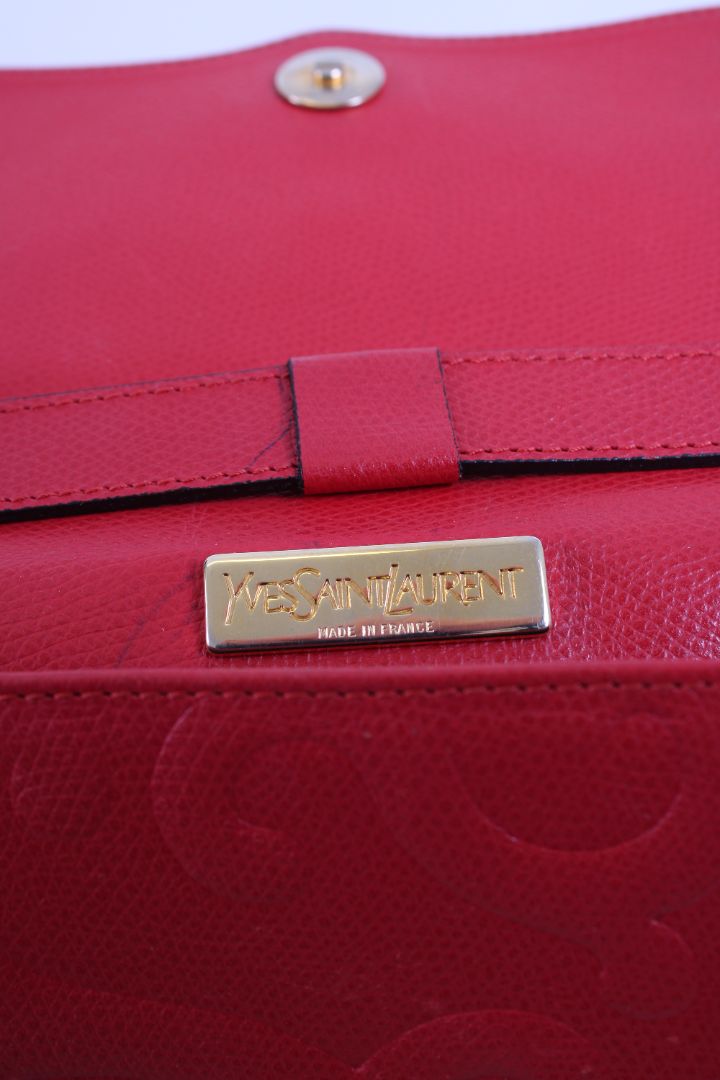 Yves Saint Laurent Vintage Arabesque Shoulder Bag Red