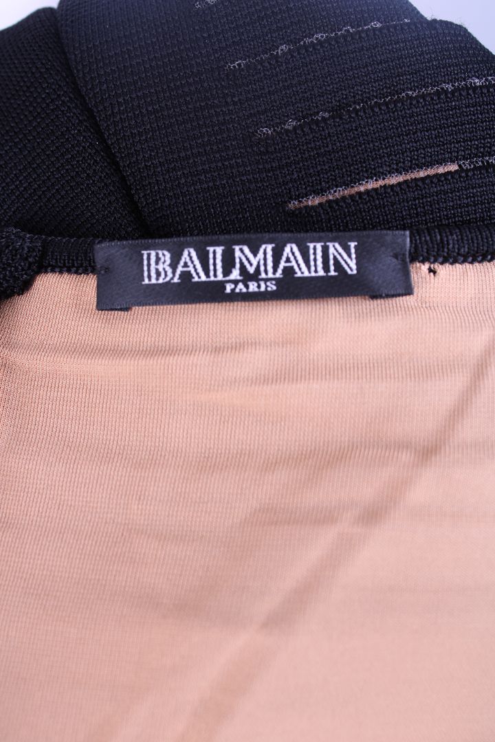 Balmin Halter Neck Bodycon Dress Black 6