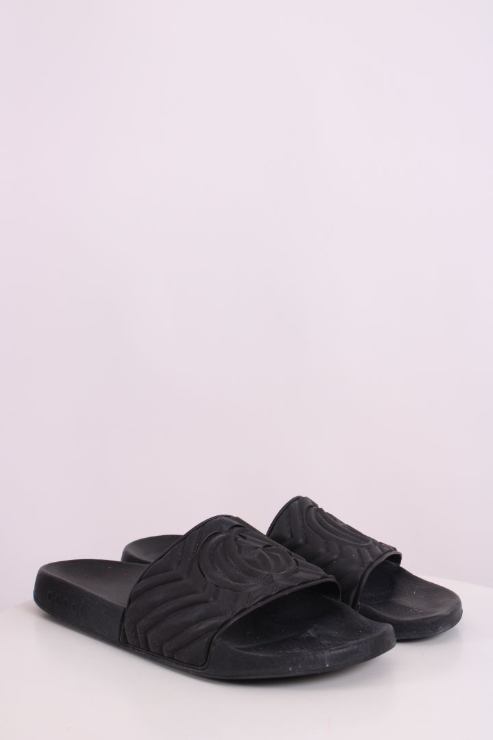 Gucci GG Rubber Sliders Black 7