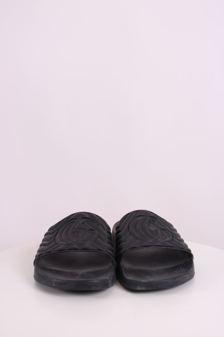 Gucci GG Rubber Sliders Black 7