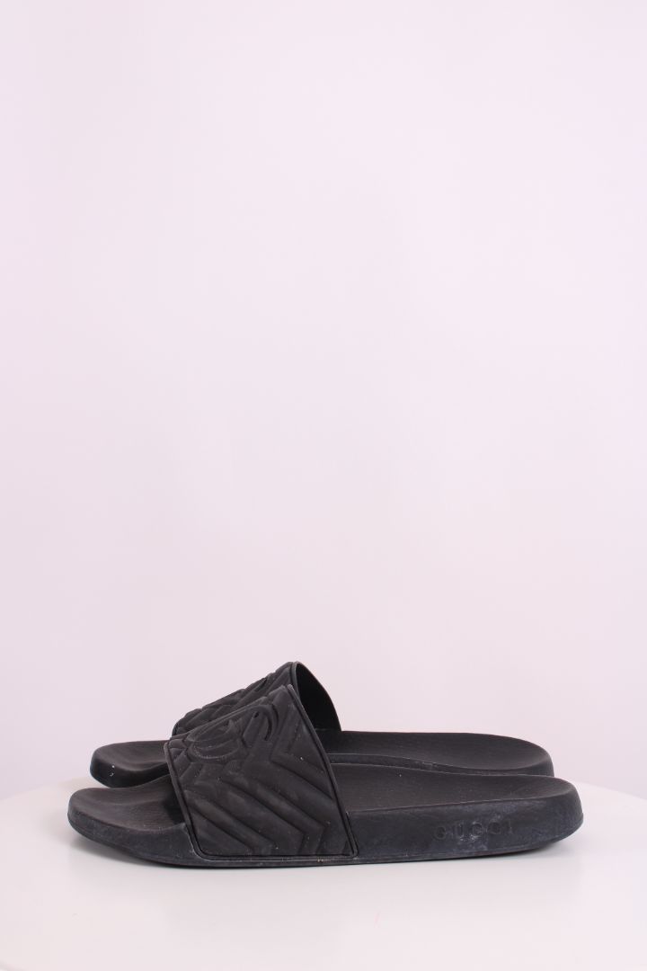 Gucci GG Rubber Sliders Black 7