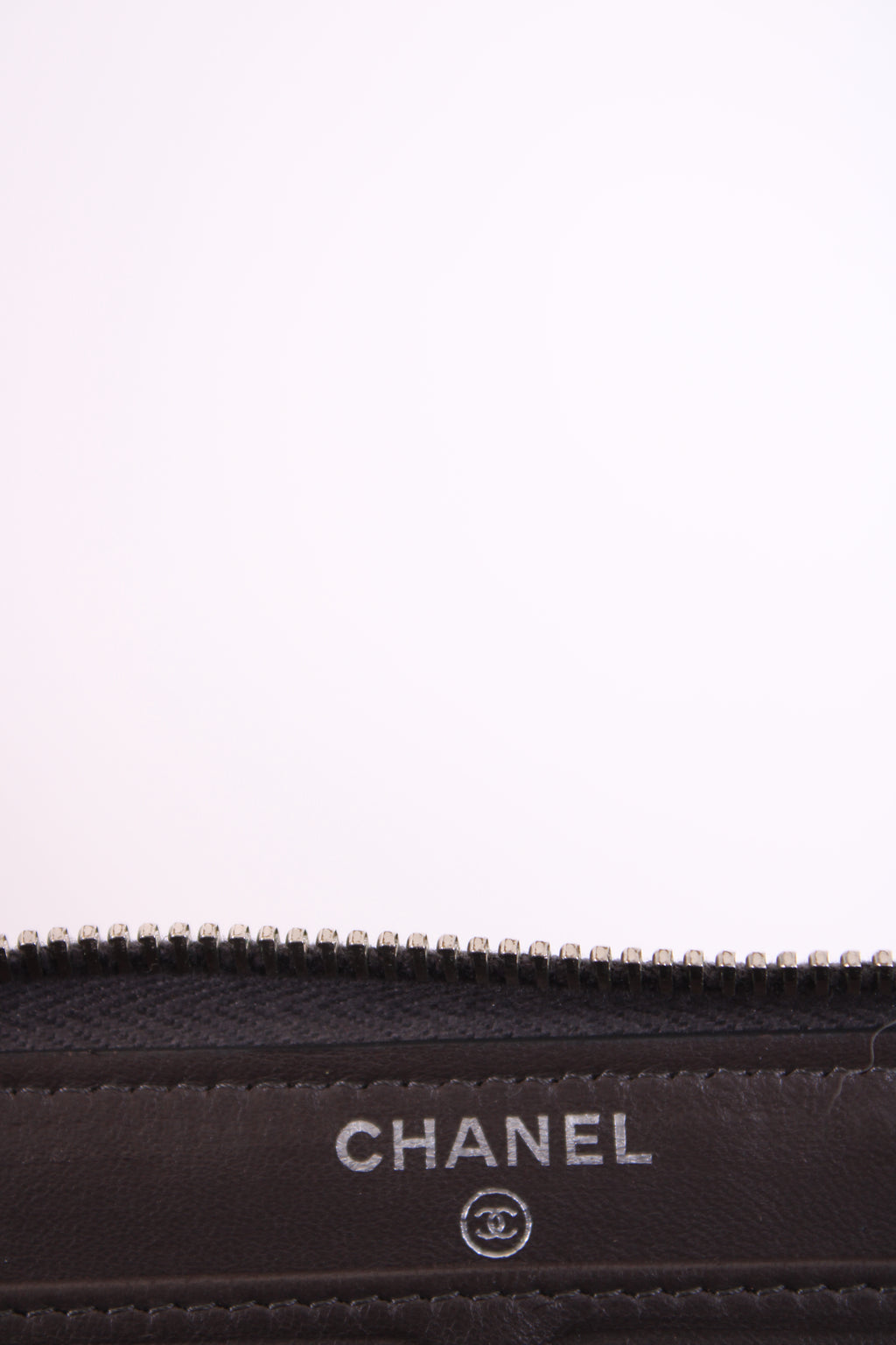 Chanel Patent Leather Quilted Purse Grey N