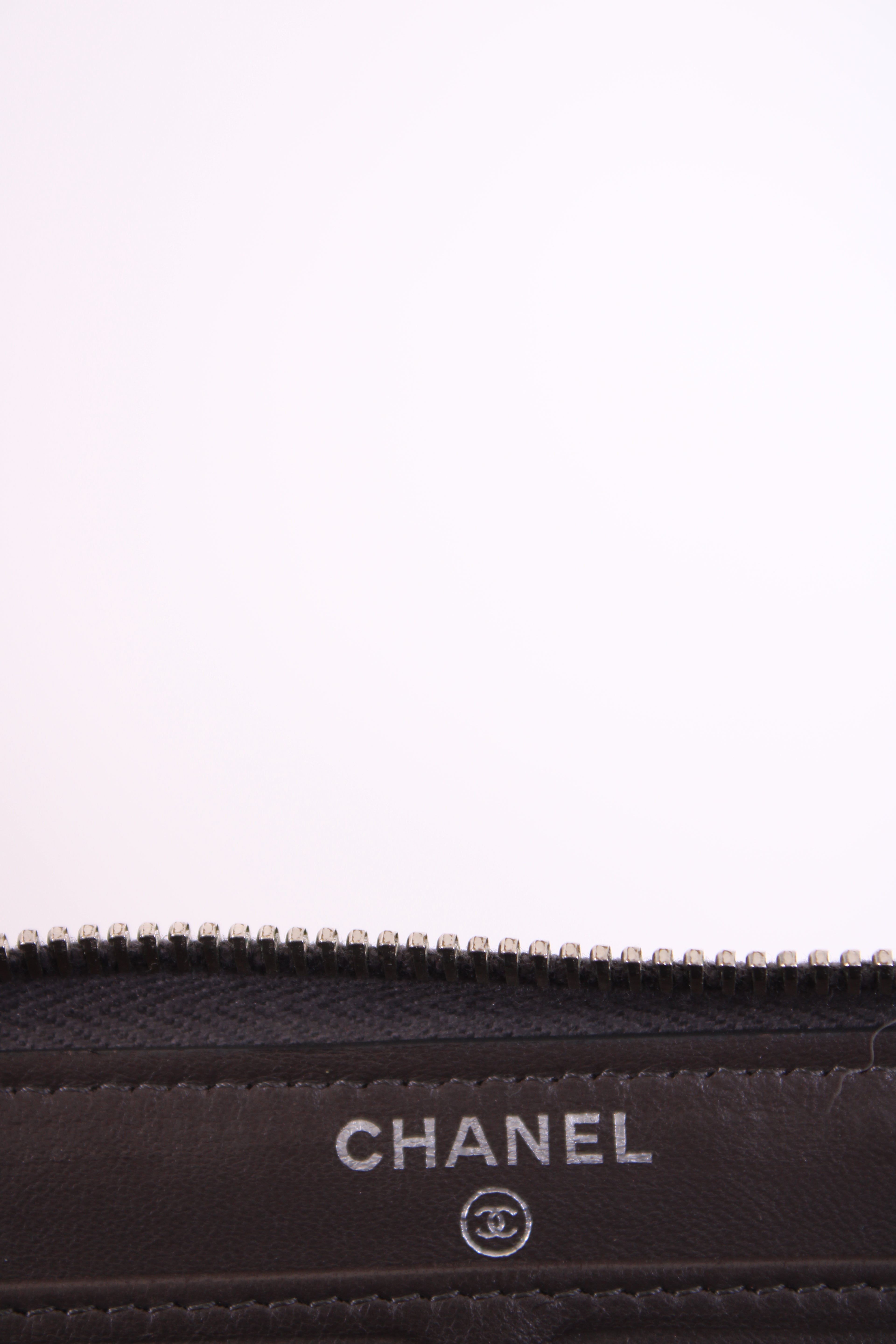 Chanel Patent Leather Quilted Purse Grey N
