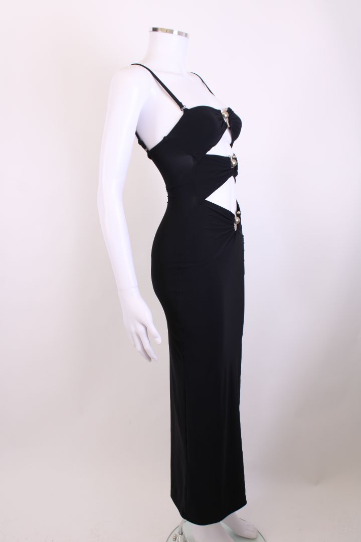 Christopher Esber S/S Cut Out Slip Dress Black 4