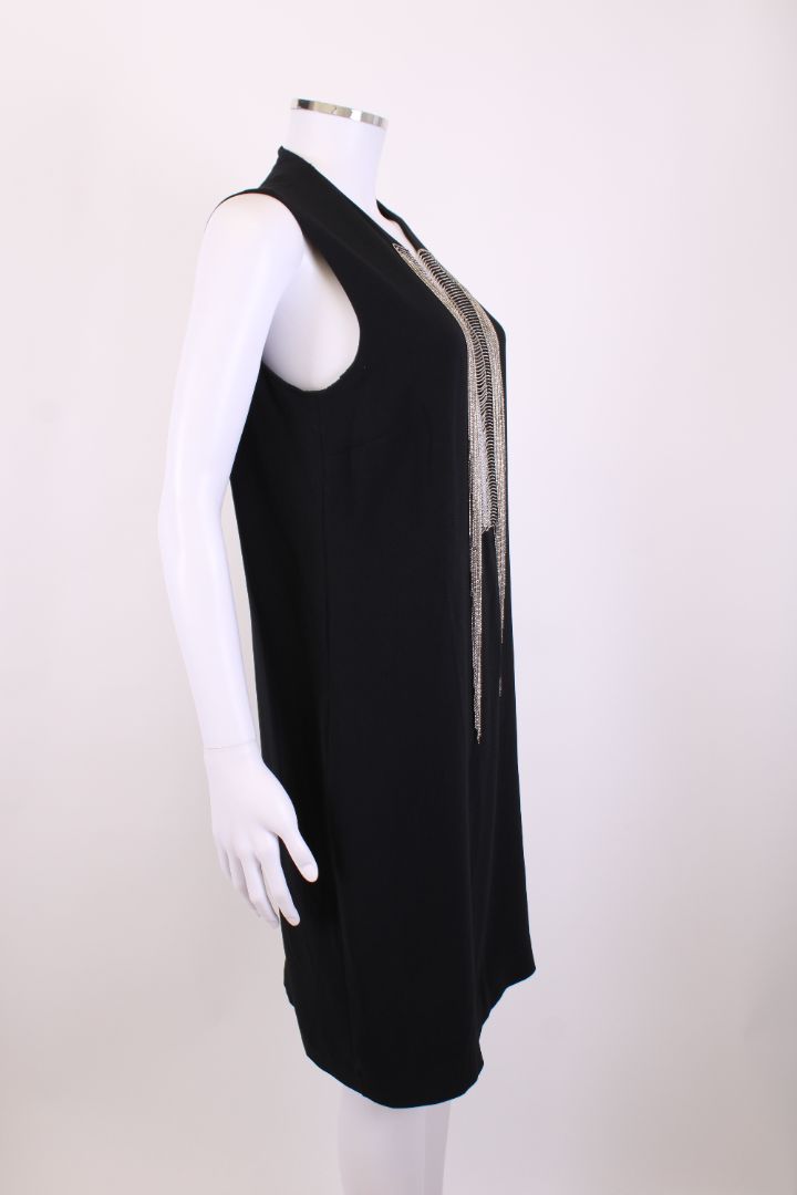 Stella McCartney S/S Chain Fringe Front Dress Black 10