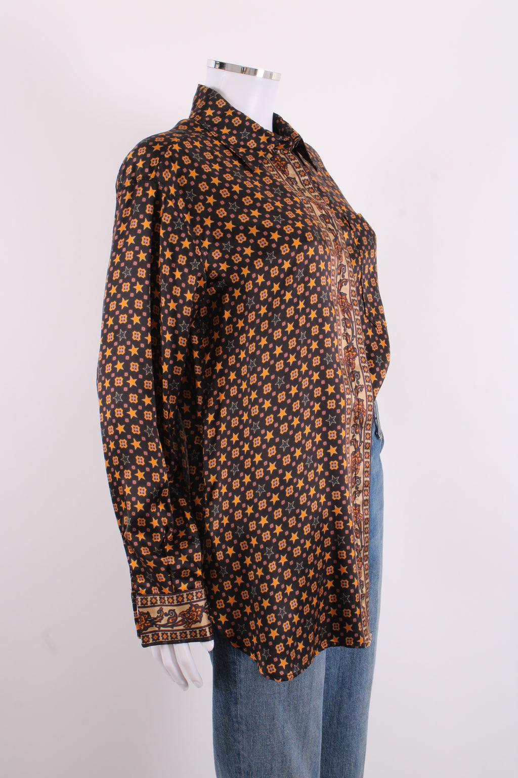 Sandro L/S Star Shirt Black/ Mustard M