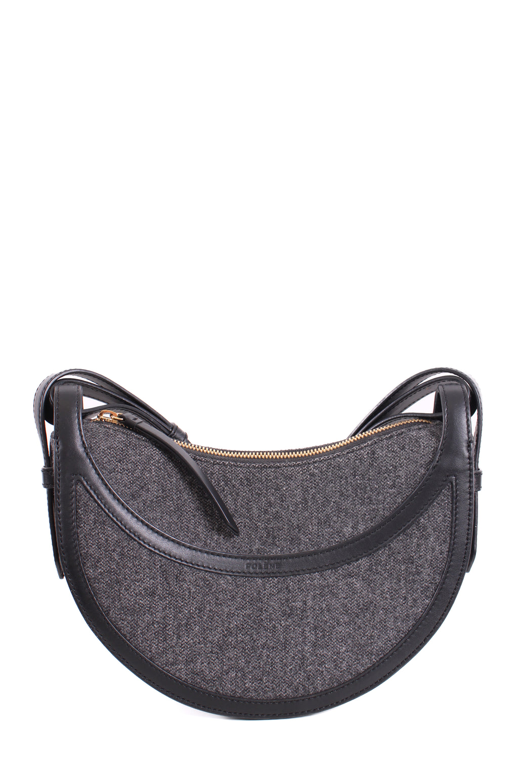 Polène Numero Dix Wool Bag Grey/ Black