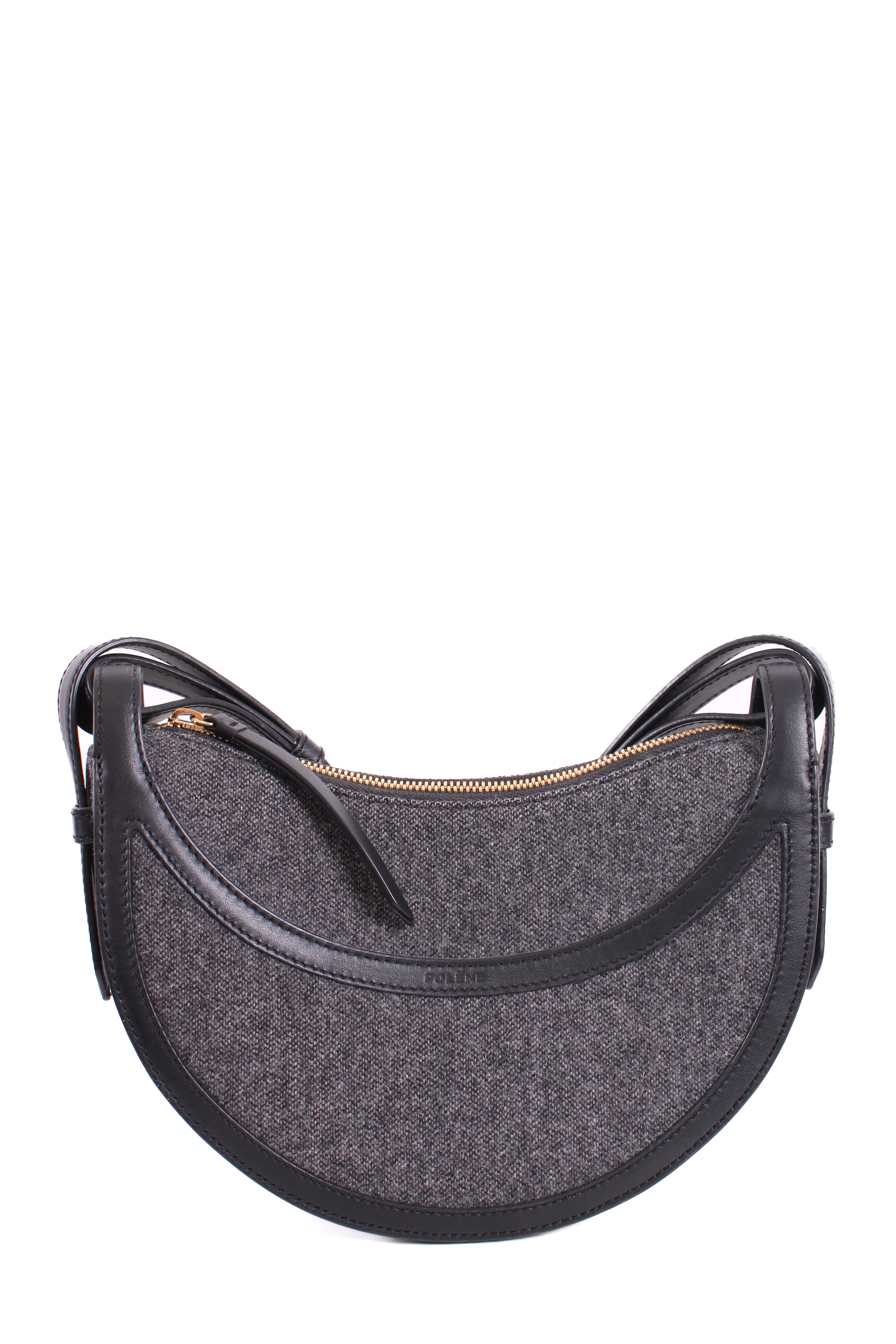 Polène Numero Dix Wool Bag Grey/ Black