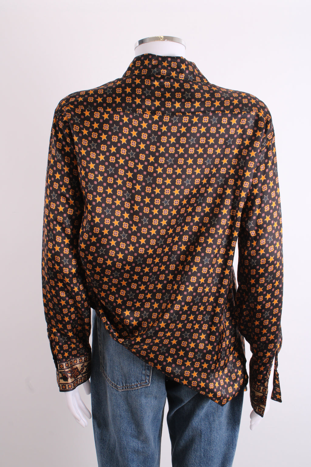 Sandro L/S Star Shirt Black/ Mustard M