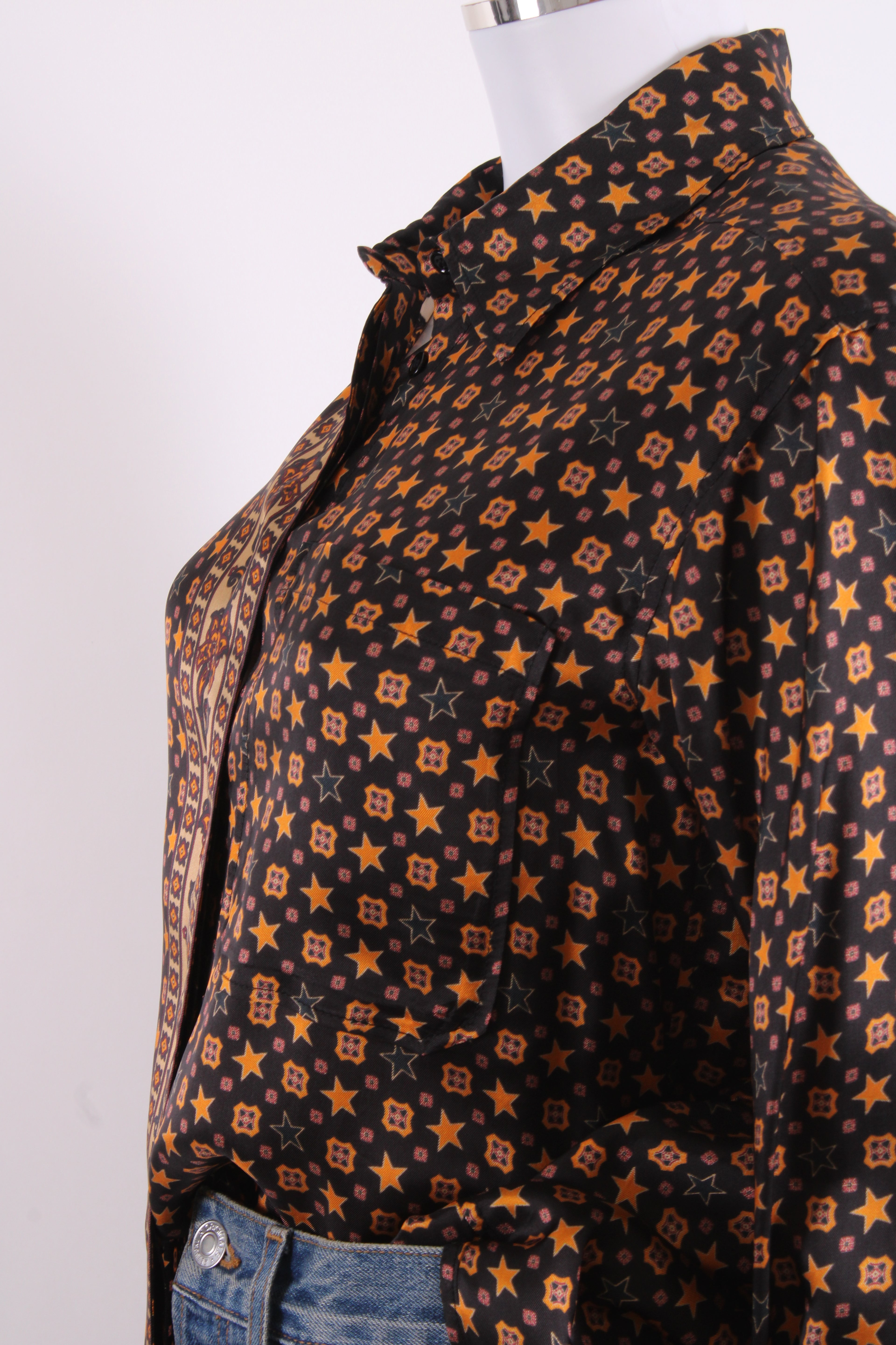 Sandro L/S Star Shirt Black/ Mustard M