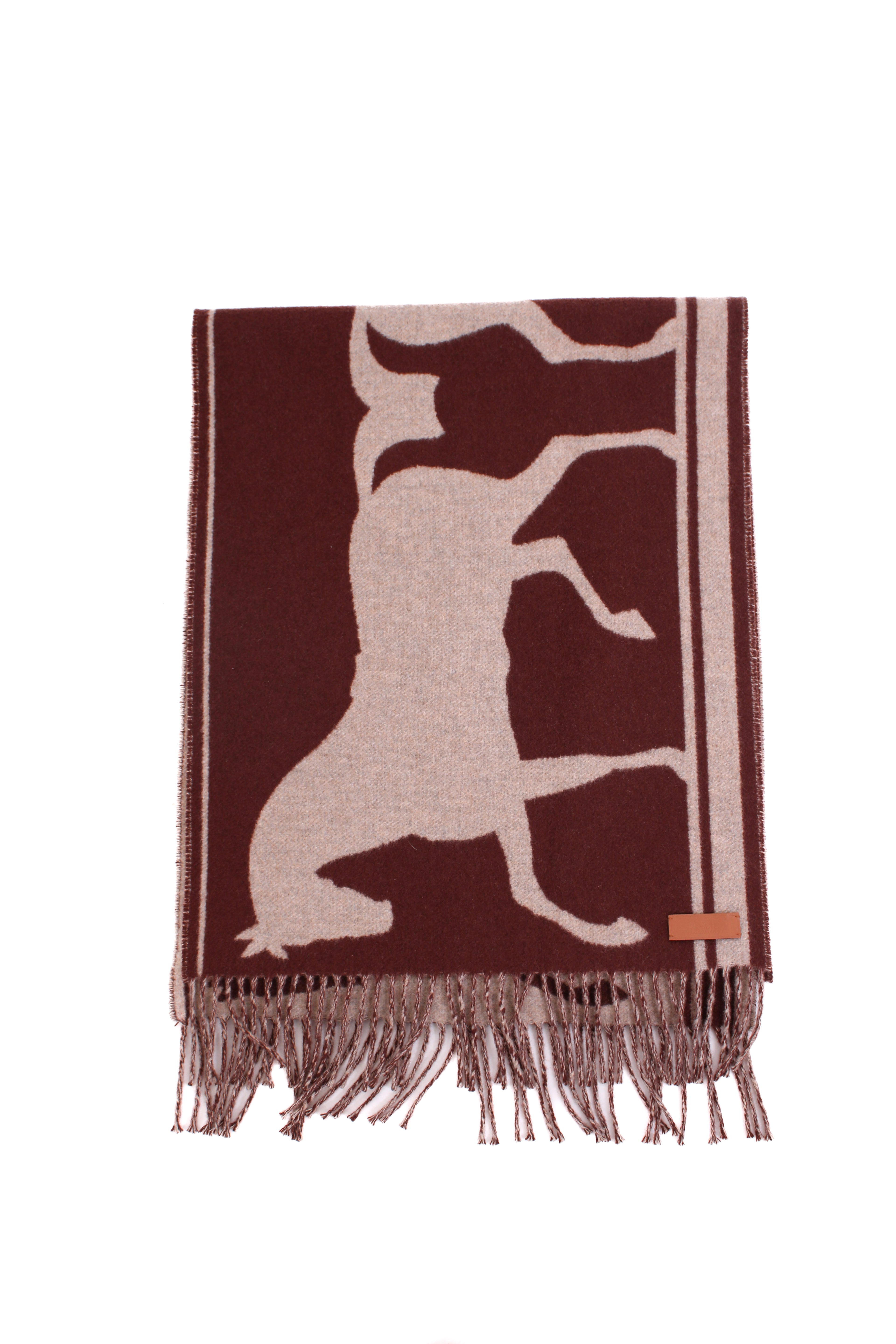 Hermes Casaque Tete a Queue Scarf Cacao / Beige Chiné