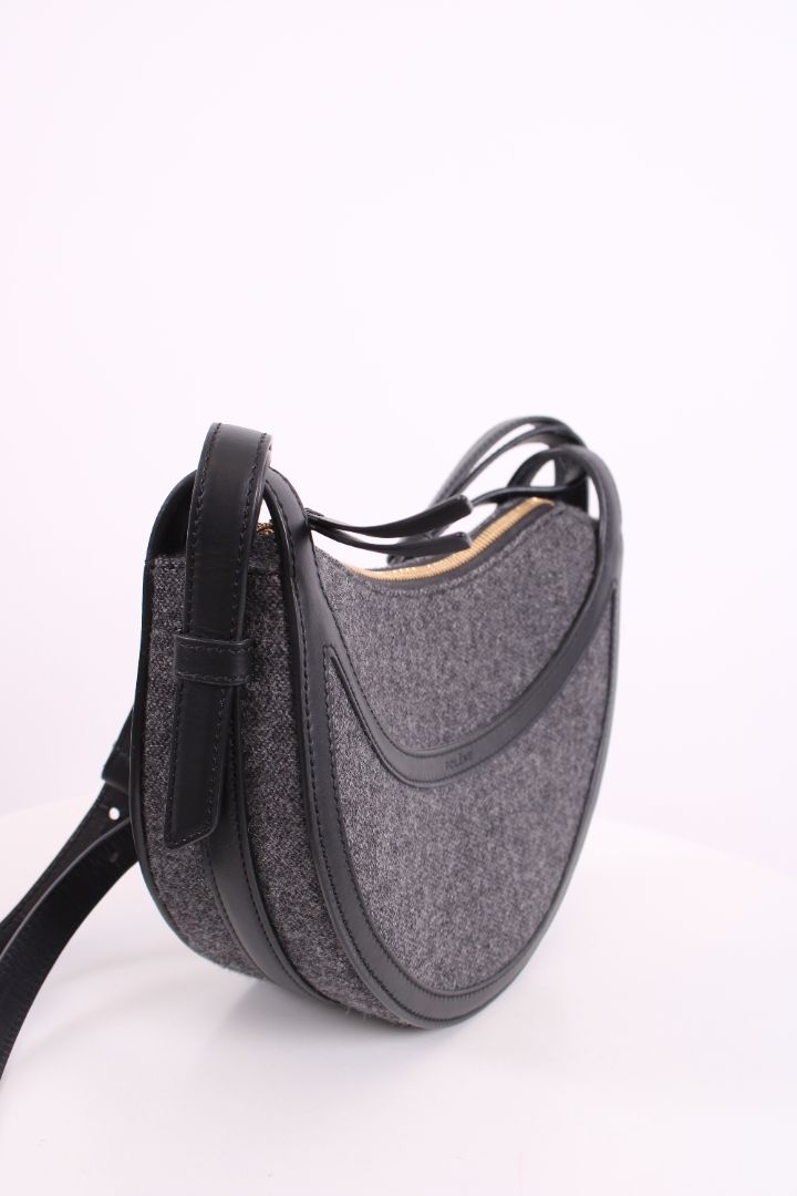 Polène Numero Dix Wool Bag Grey/ Black