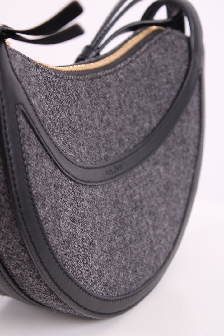 Polène Numero Dix Wool Bag Grey/ Black