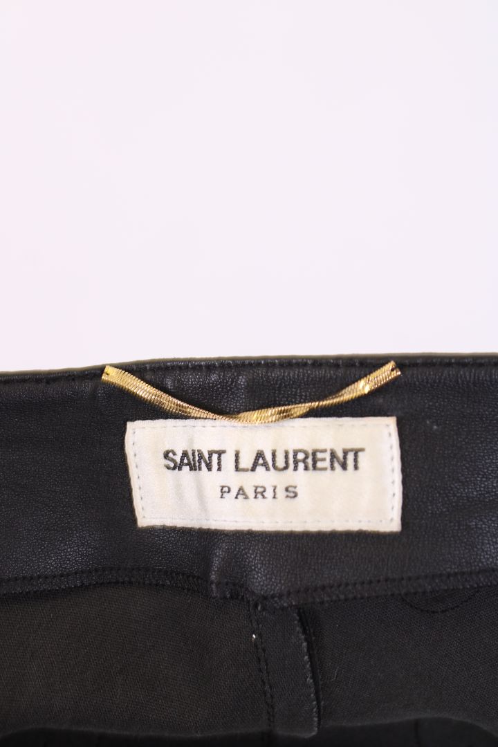Saint Laurent Studded Leather Trousers Black 8