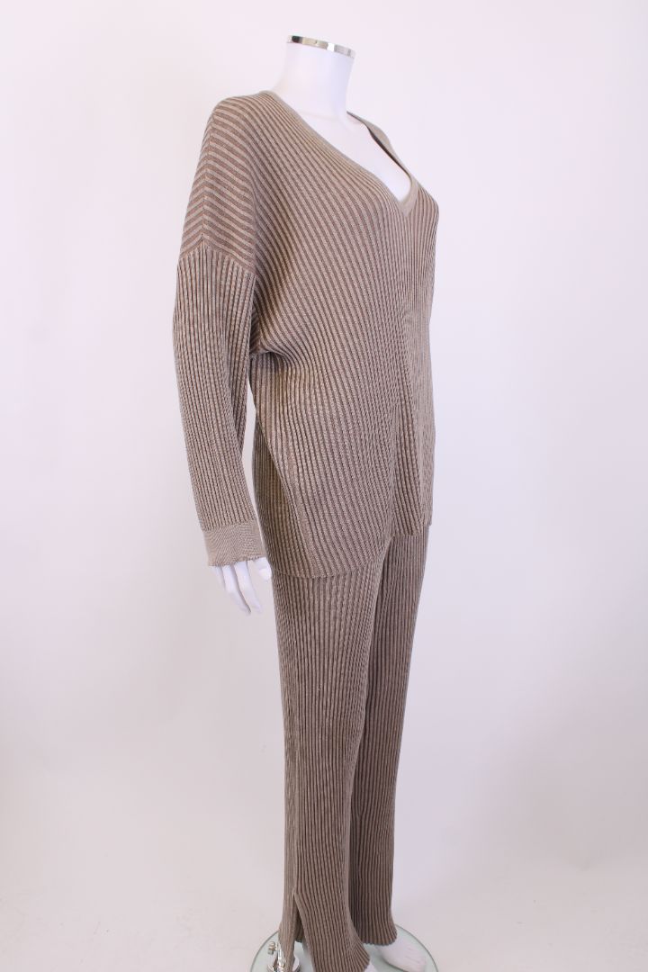 zulu & zephyr Ribbed cord set Taupe S