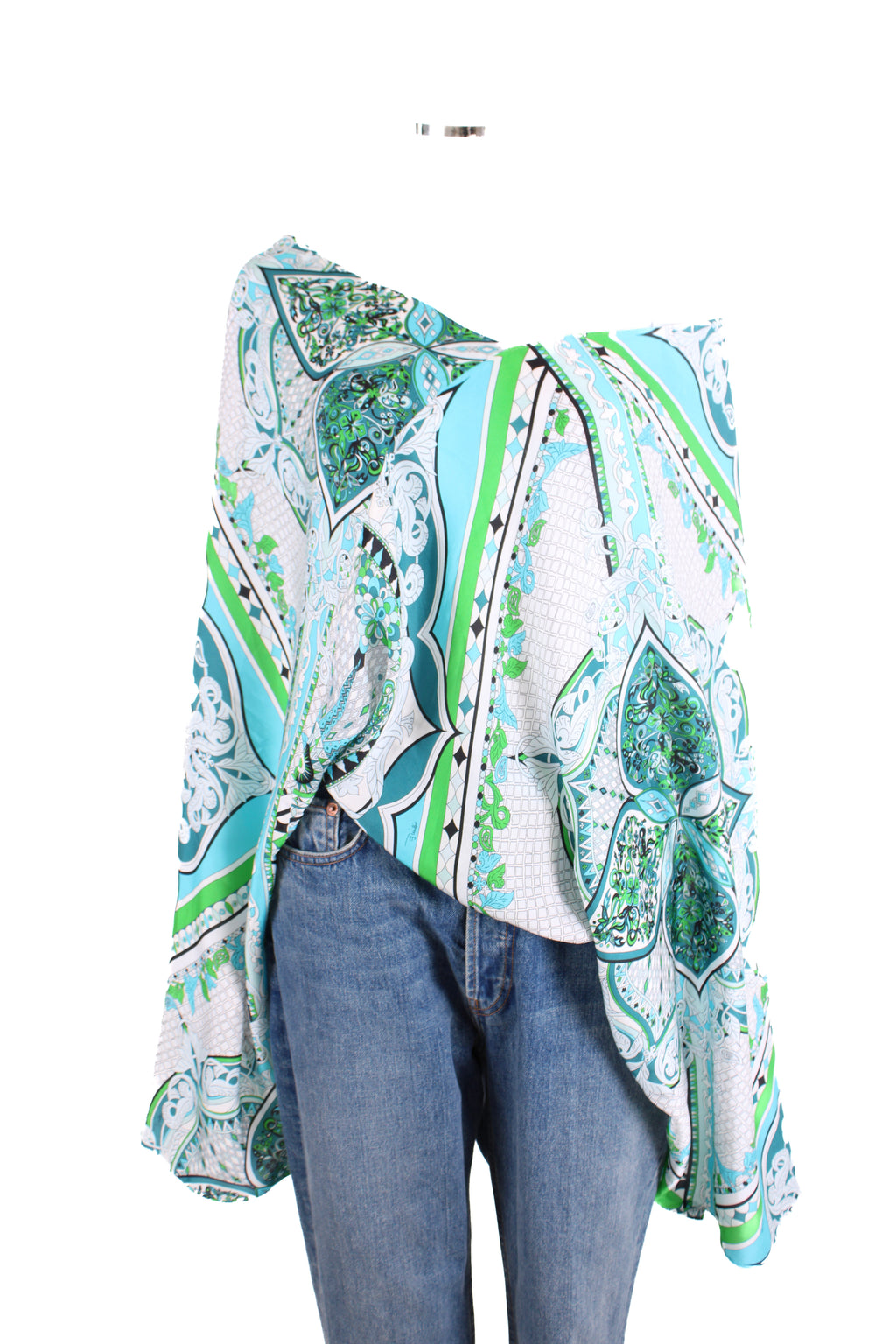 Emilio Pucci Blouse Blue/ Green 10