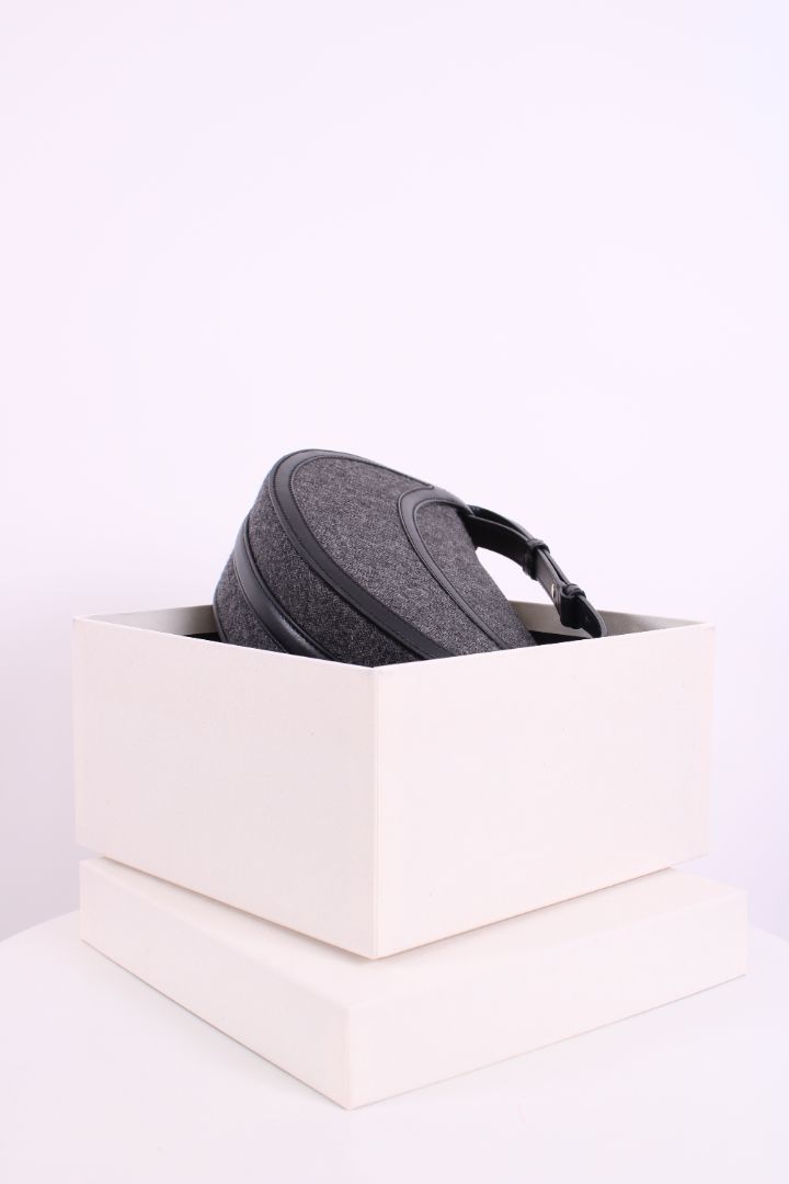 Polène Numero Dix Wool Bag Grey/ Black