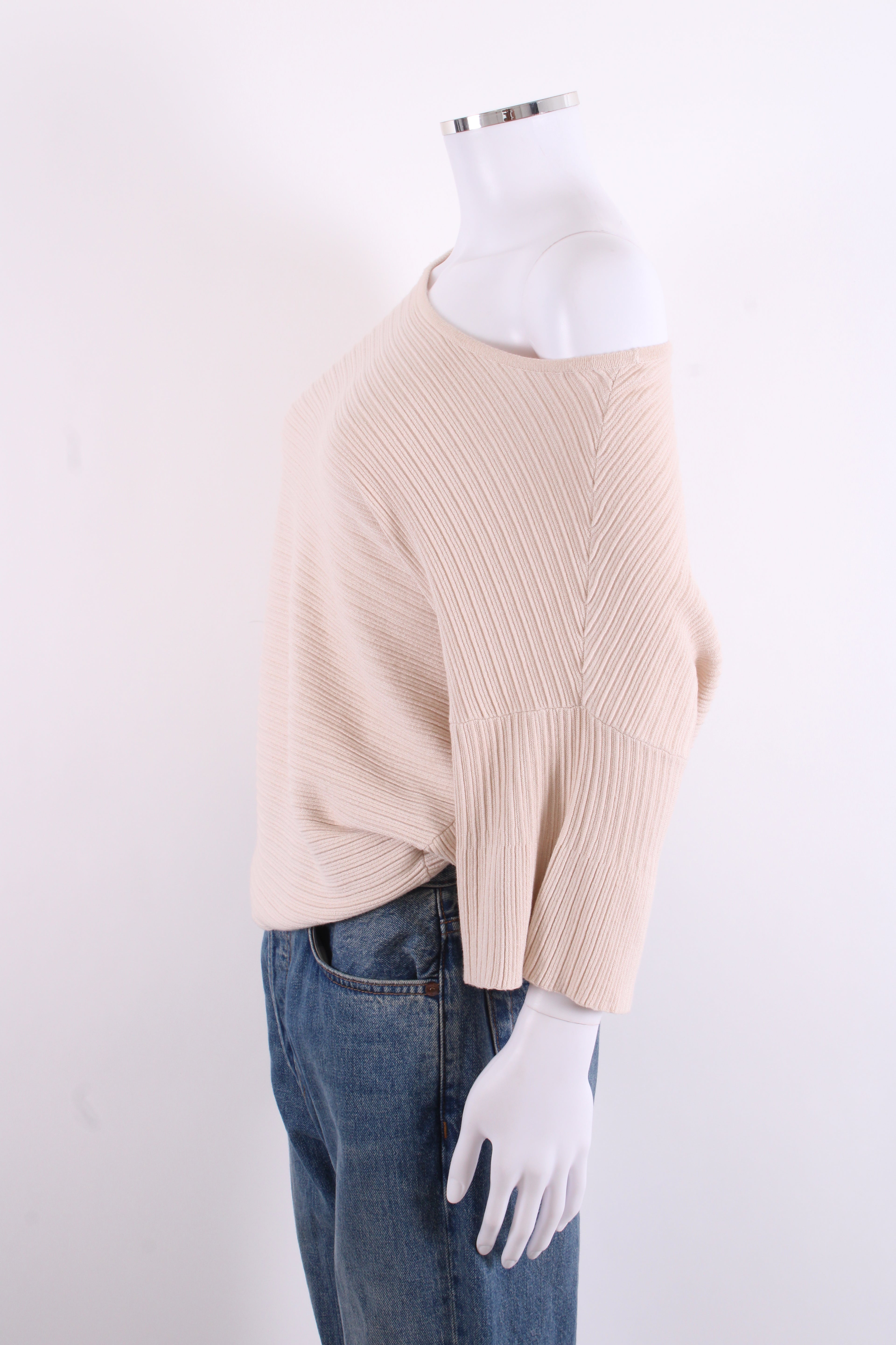 Weekend MaxMara Rib Knit T-shirt Beige M