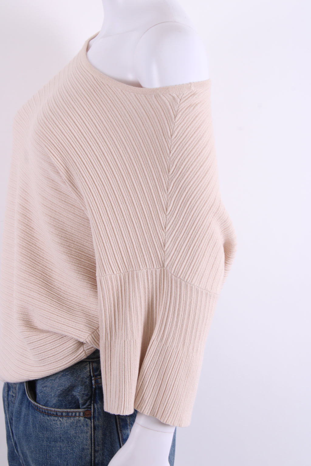 Weekend MaxMara Rib Knit T-shirt Beige M