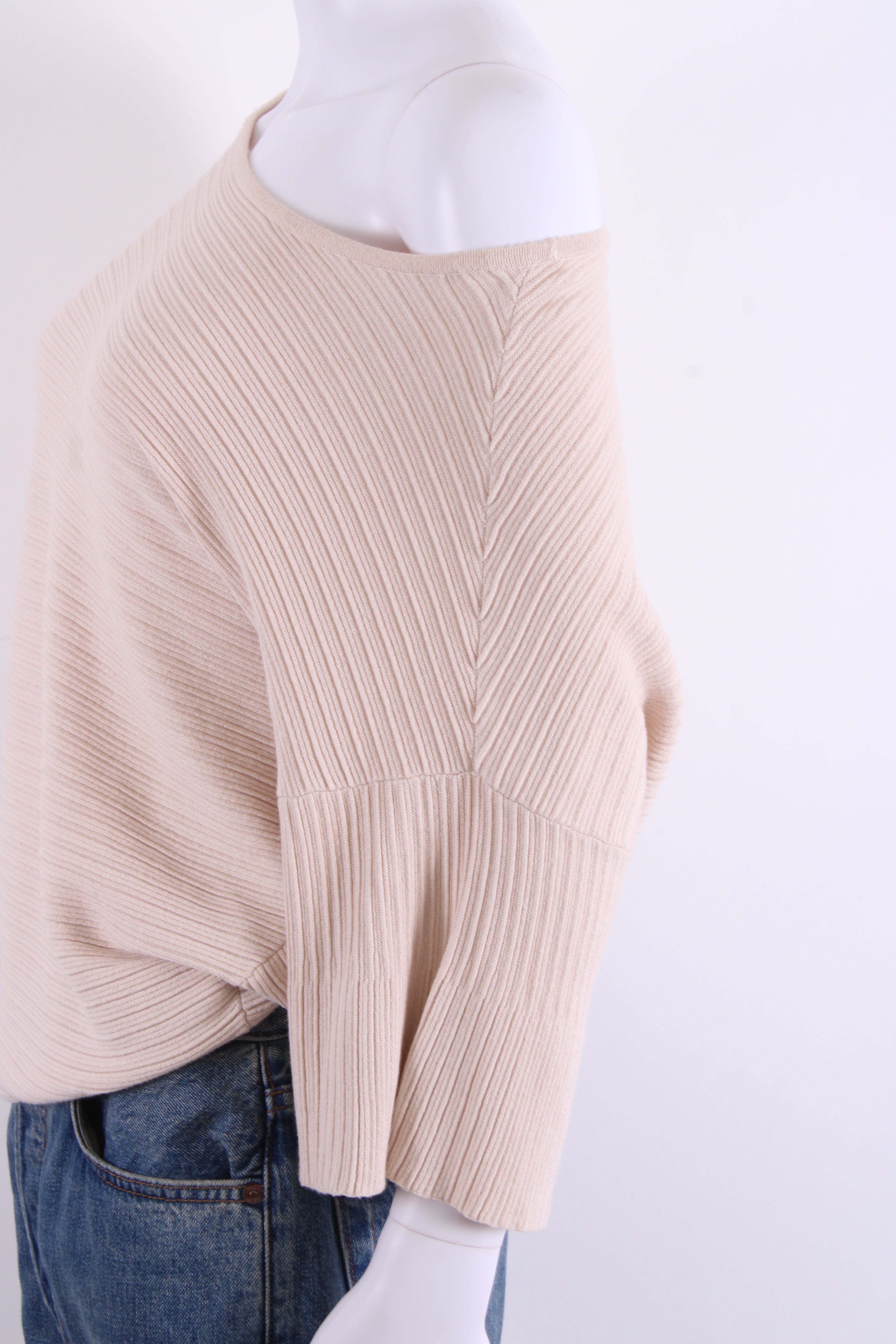 Weekend MaxMara Rib Knit T-shirt Beige M