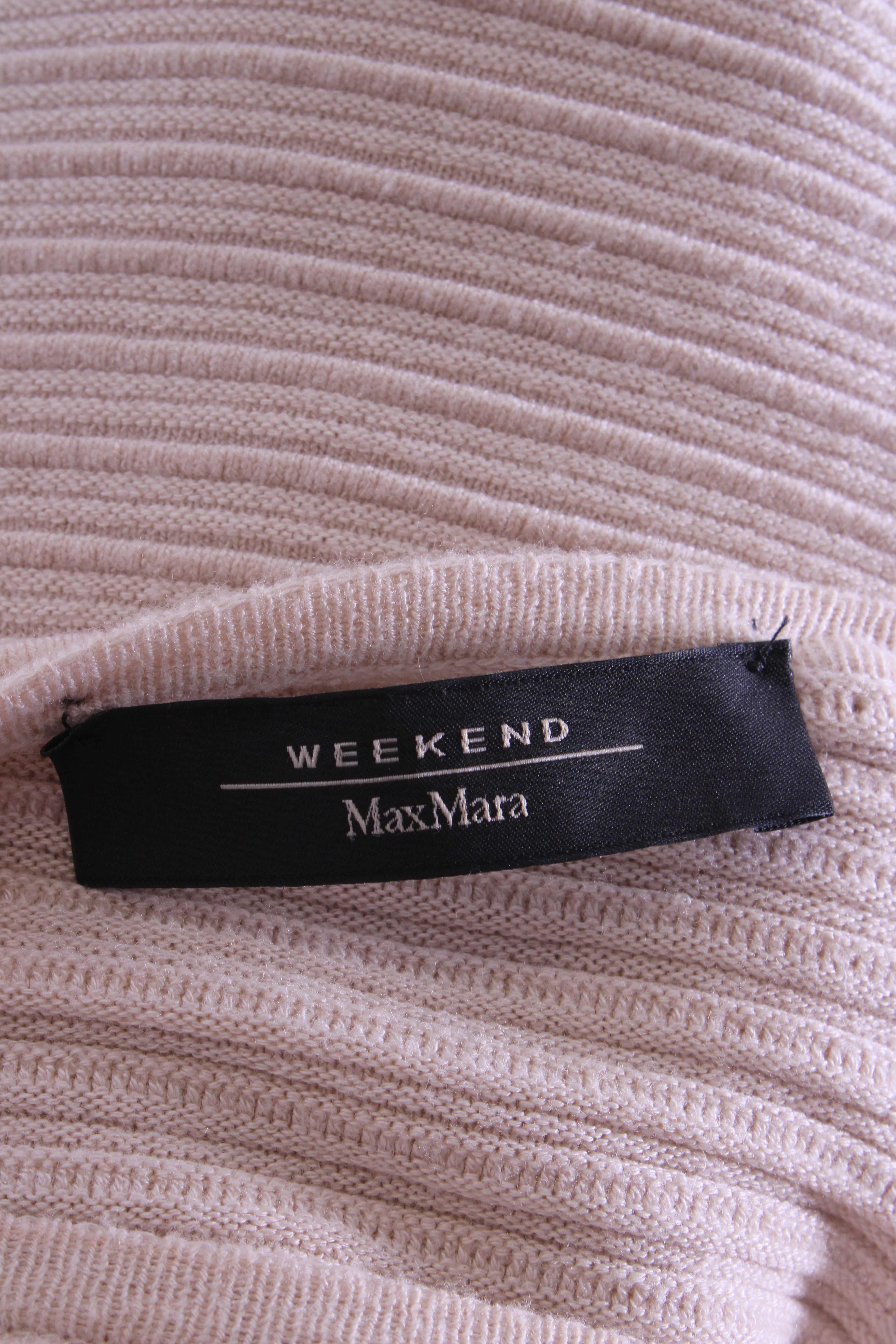 Weekend MaxMara Rib Knit T-shirt Beige M