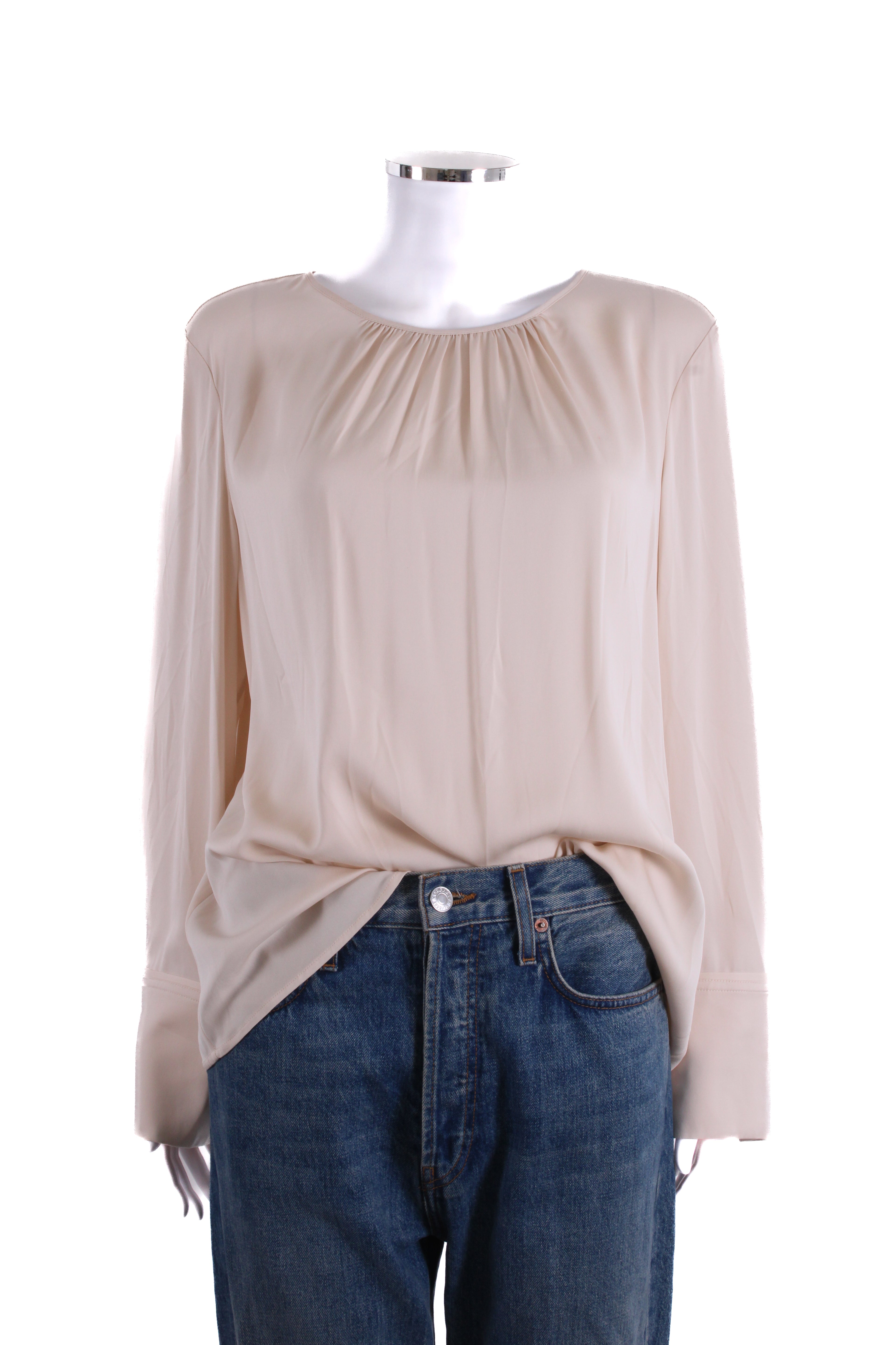 Jaeger L/S Silk Blouse Cream 16