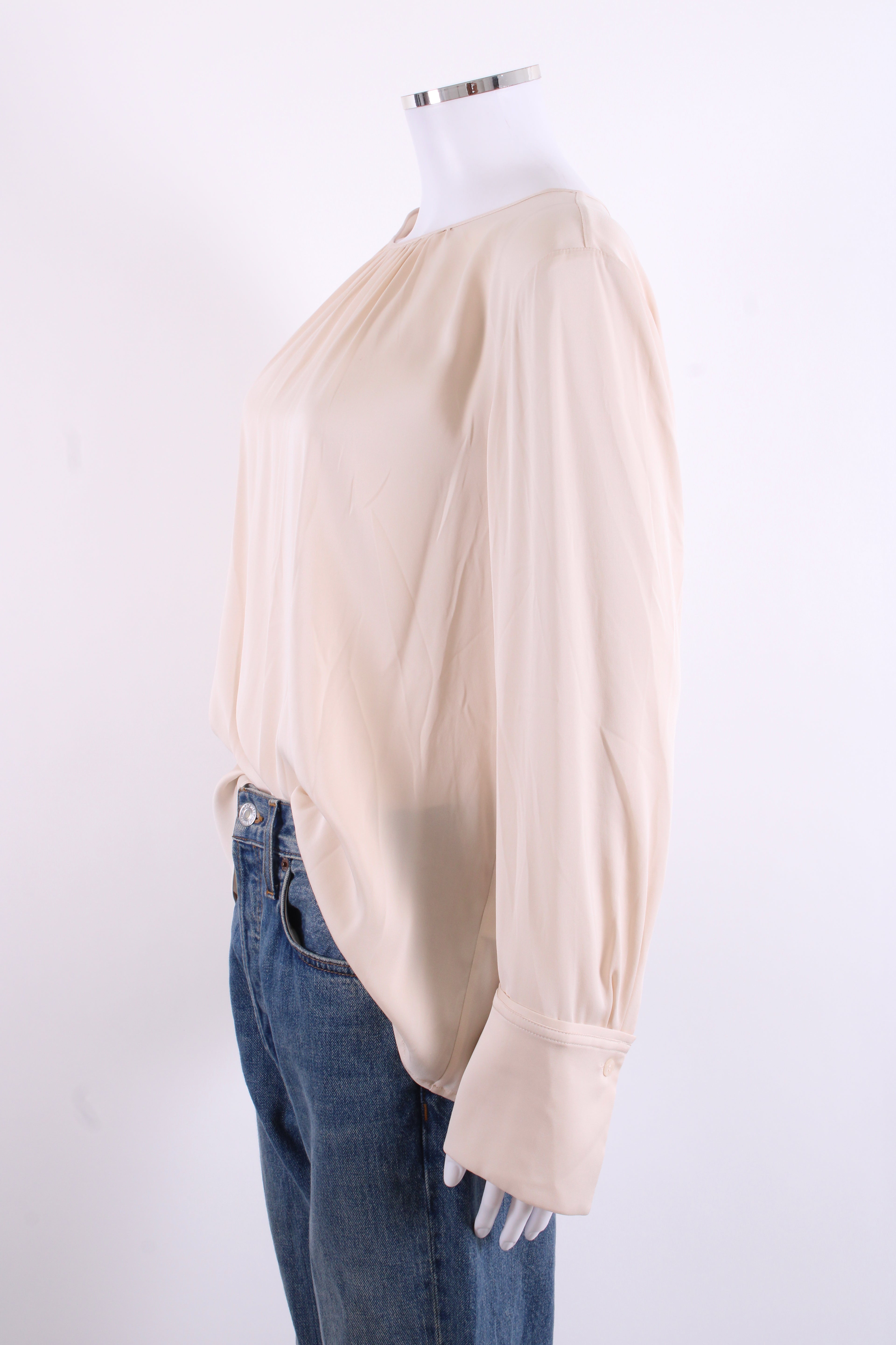 Jaeger L/S Silk Blouse Cream 16
