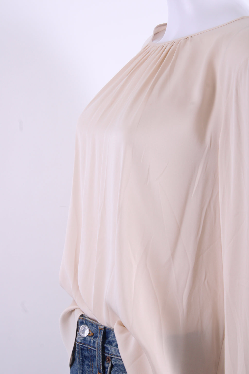 Jaeger L/S Silk Blouse Cream 16