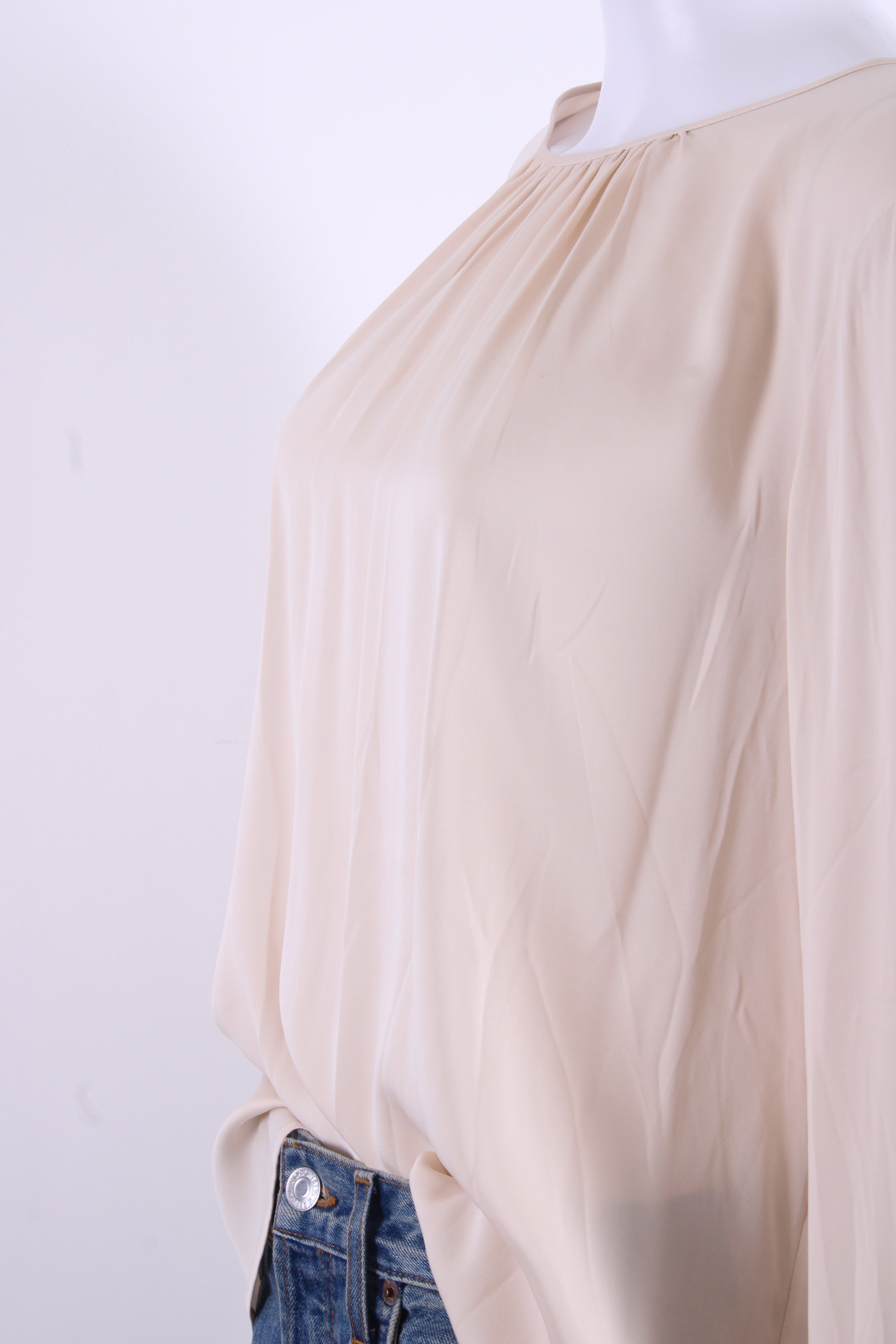 Jaeger L/S Silk Blouse Cream 16
