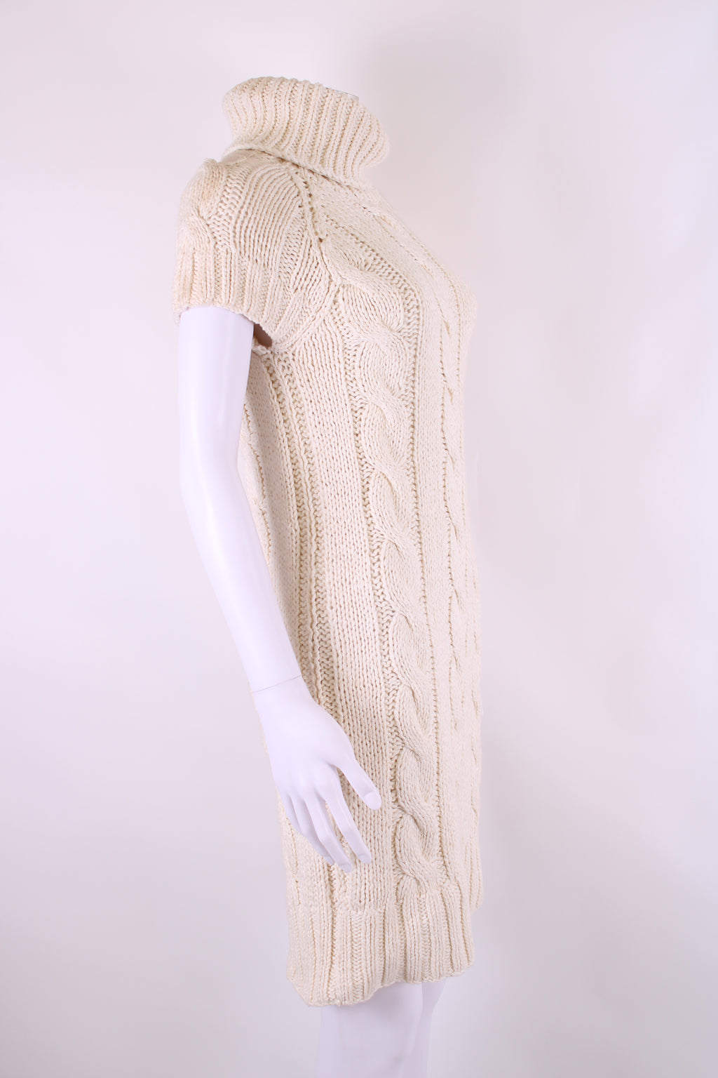 Ralph Lauren S/S High Neck Jumper Dress Cream M