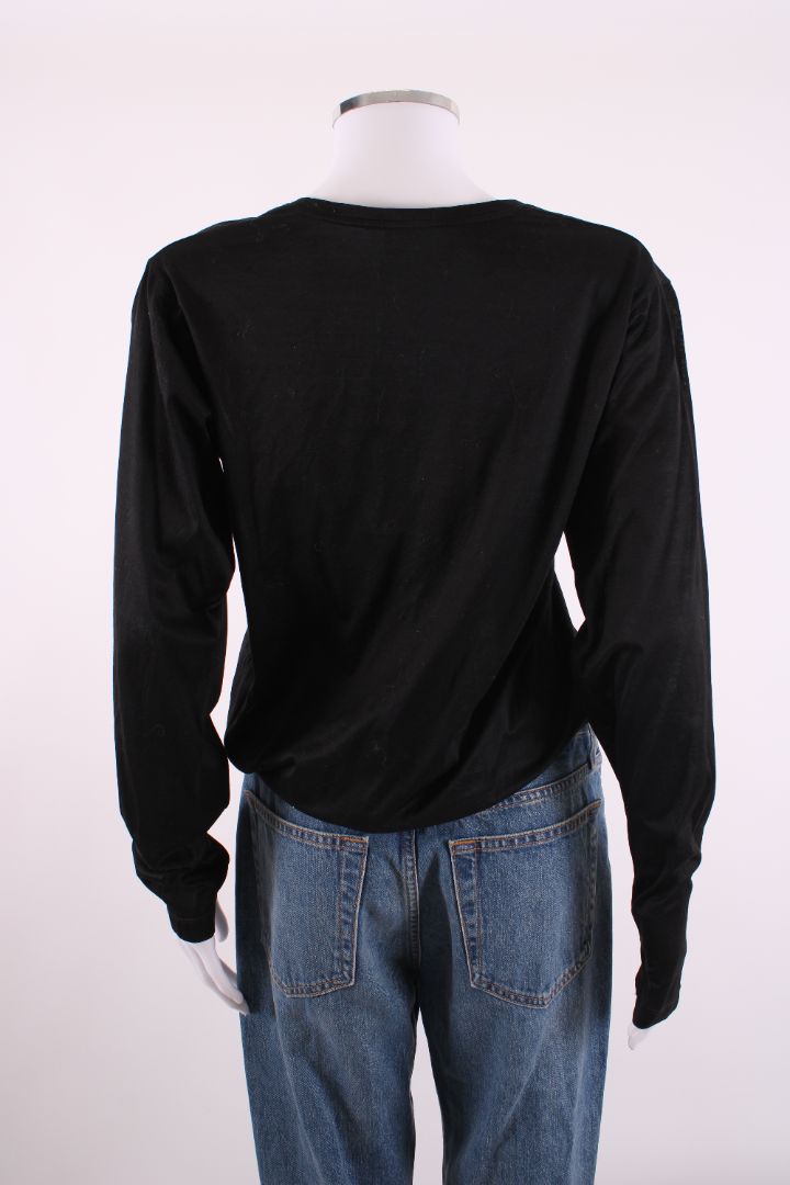 Gucci L/S V Neck Top Black L