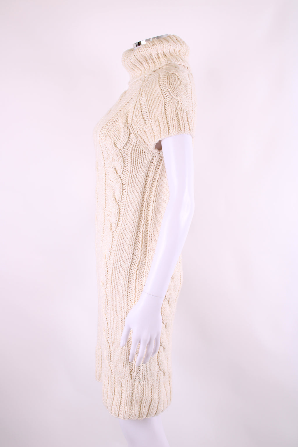 Ralph Lauren S/S High Neck Jumper Dress Cream M