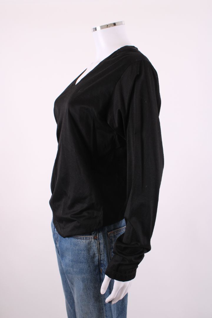 Gucci L/S V Neck Top Black L