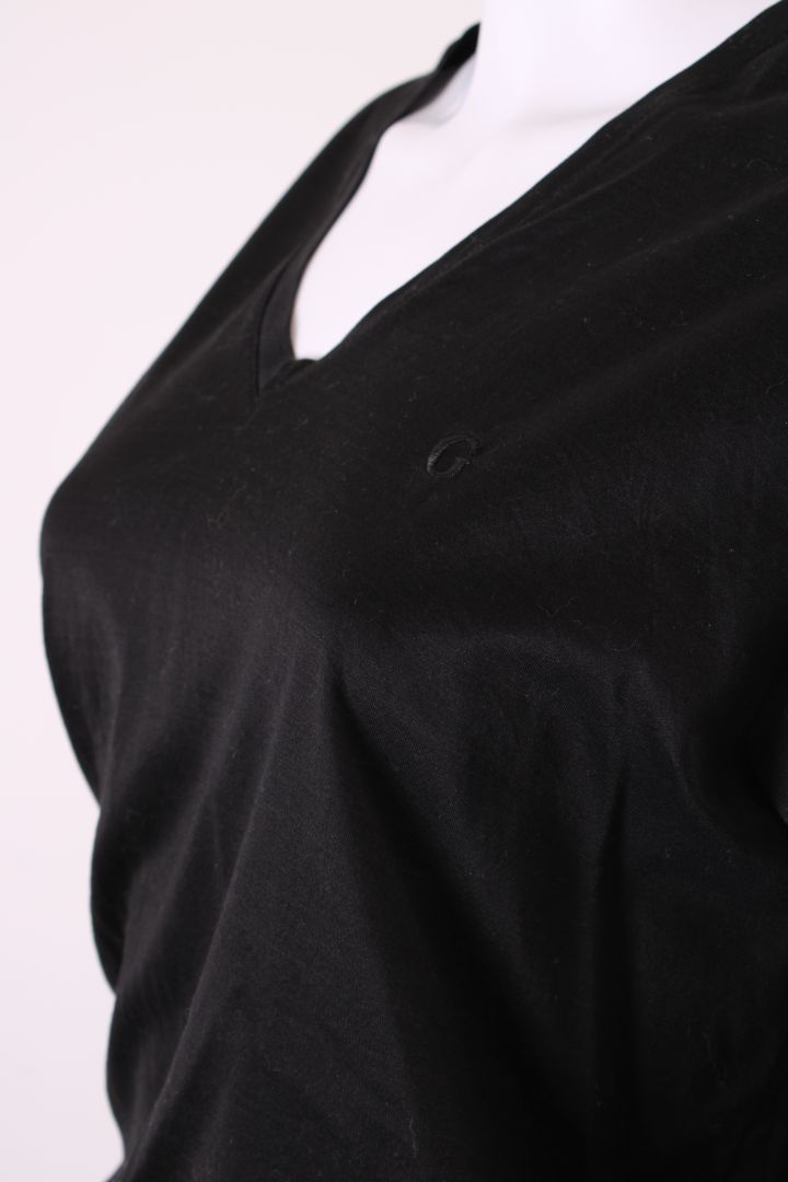 Gucci L/S V Neck Top Black L