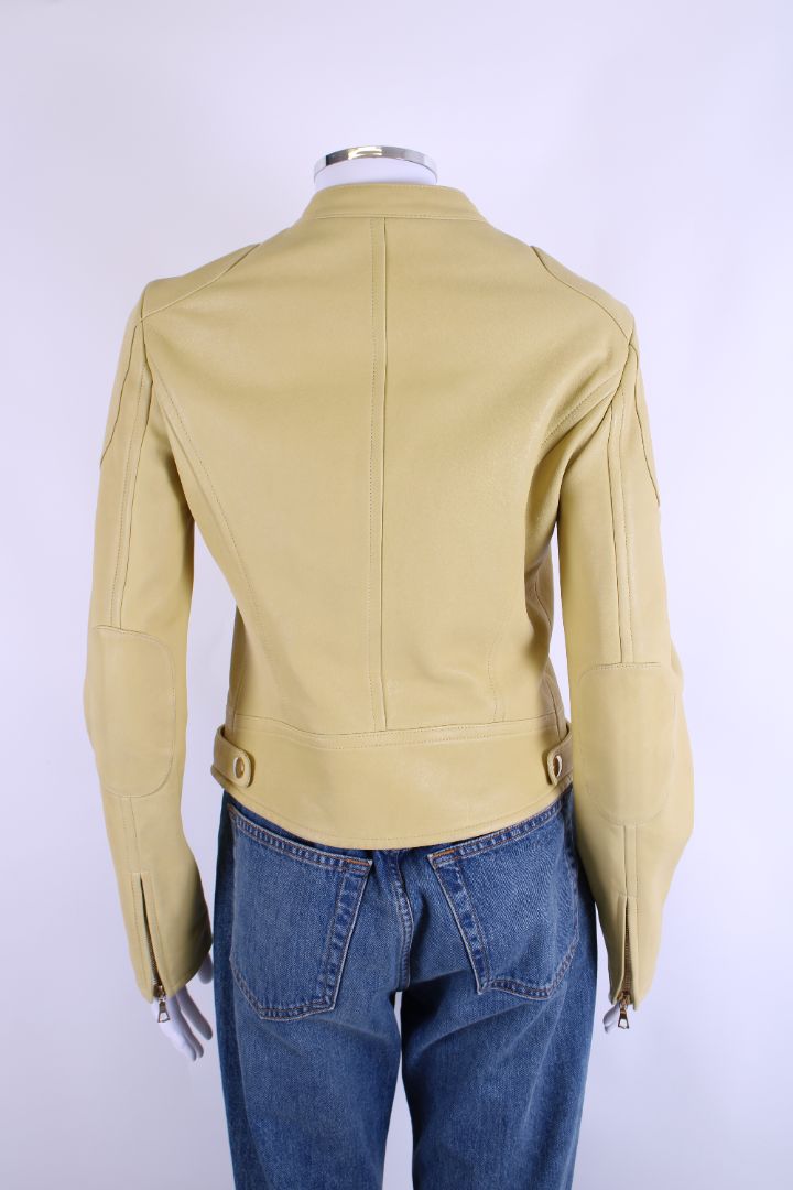 Yves Salomon Leather Jacket Yellow 10