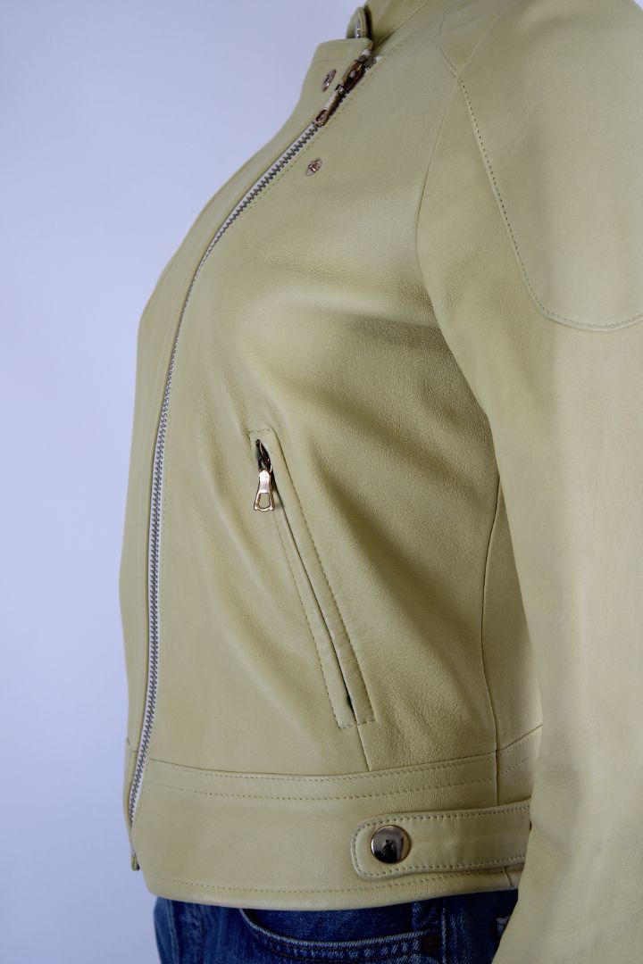 Yves Salomon Leather Jacket Yellow 10
