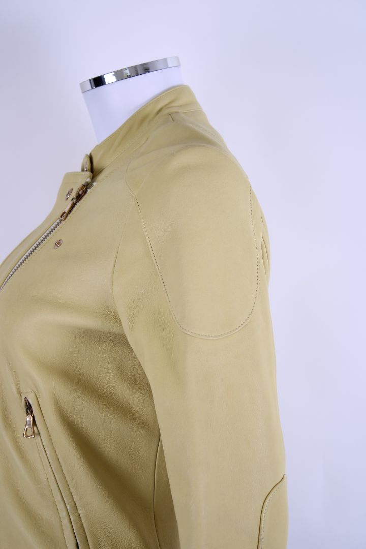 Yves Salomon Leather Jacket Yellow 10