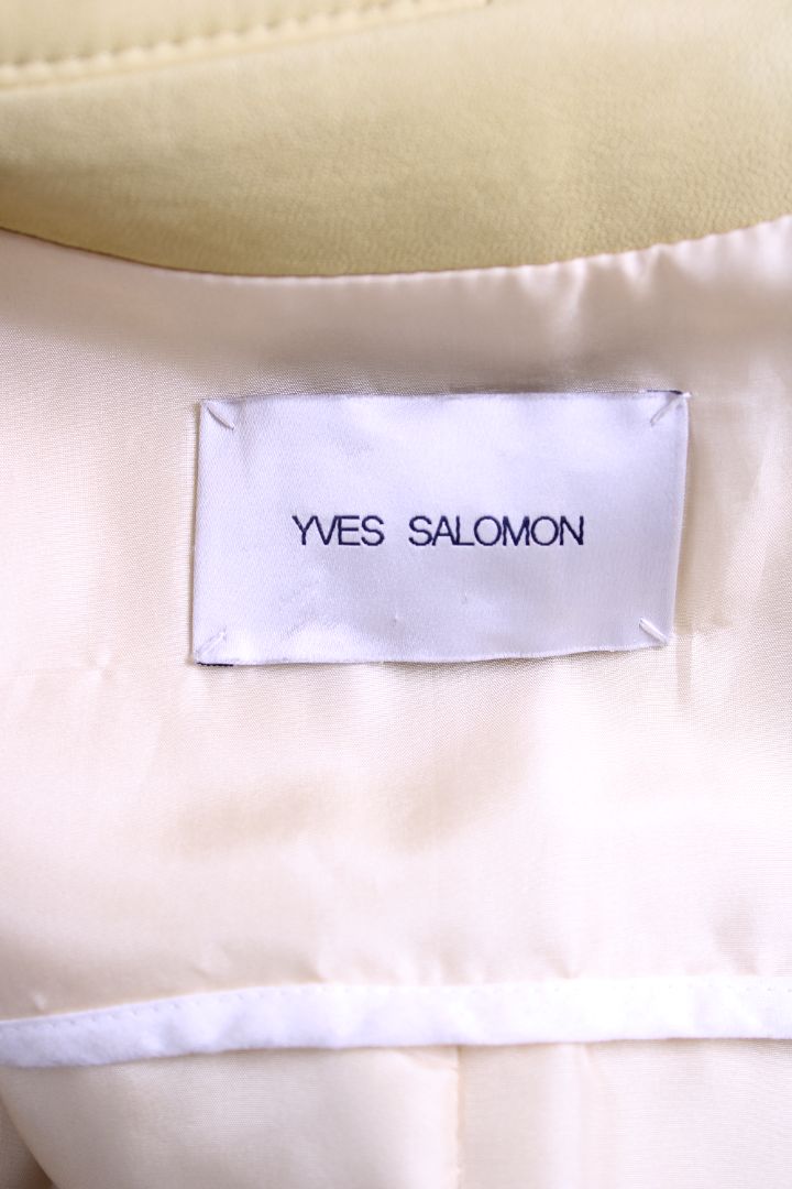 Yves Salomon Leather Jacket Yellow 10