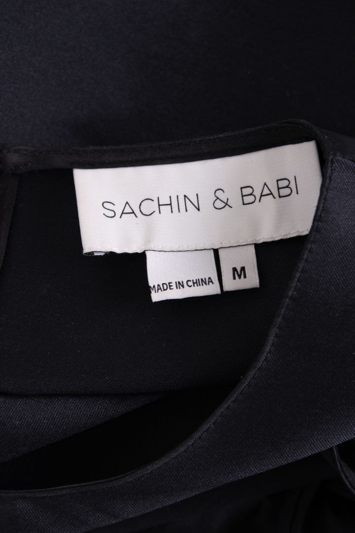 Sachin & Babi S/S Ruffle Shoulder Blouse Black M