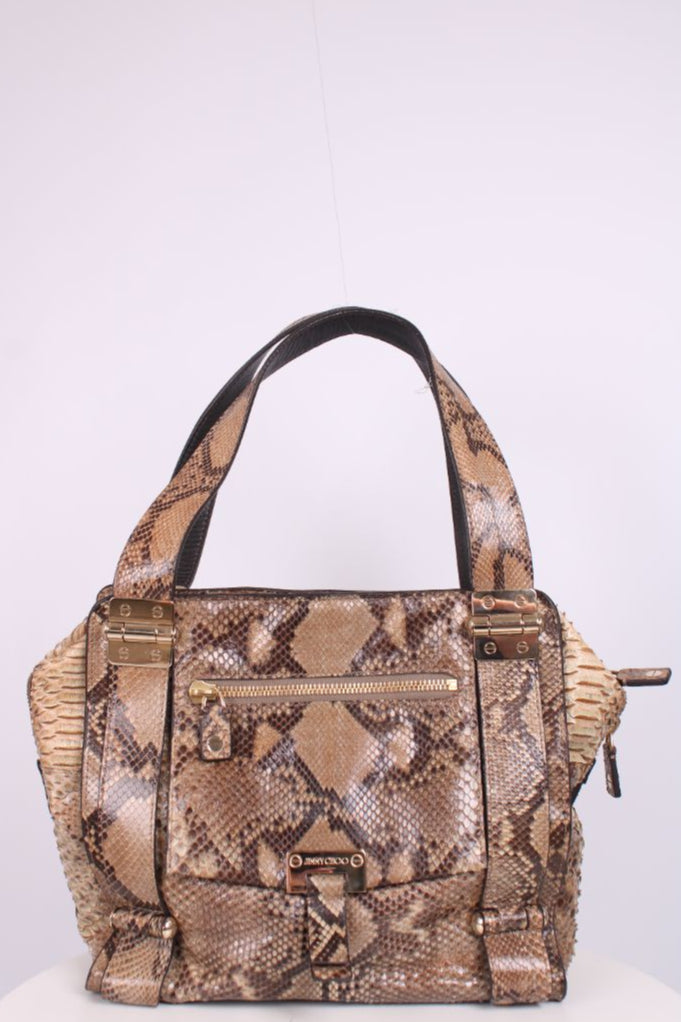 Jimmy Choo Python hobo bag Beige